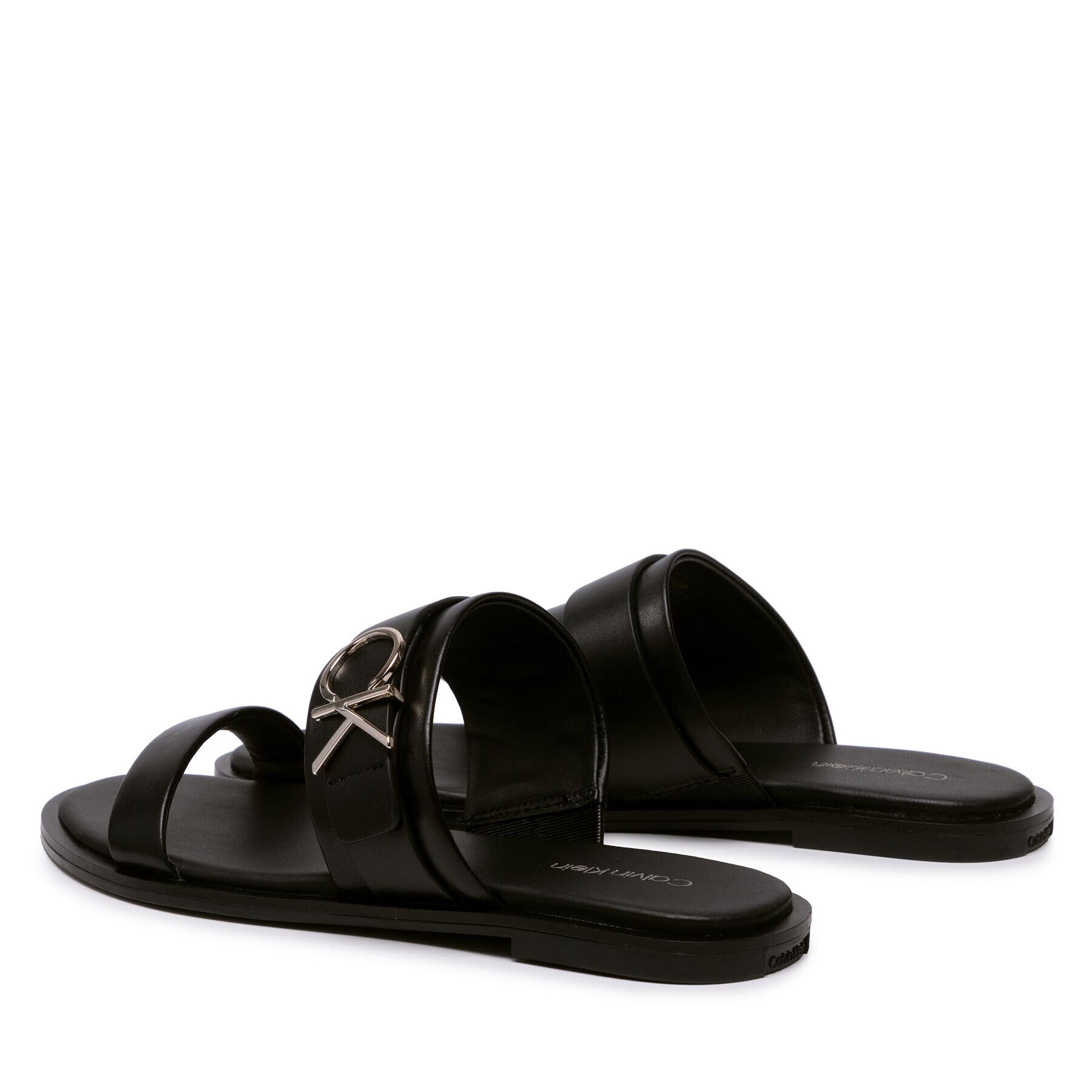 Calvin Klein Šľapky Almond Flat Slide W/Hdw HW0HW00679 Čierna - Pepit.sk