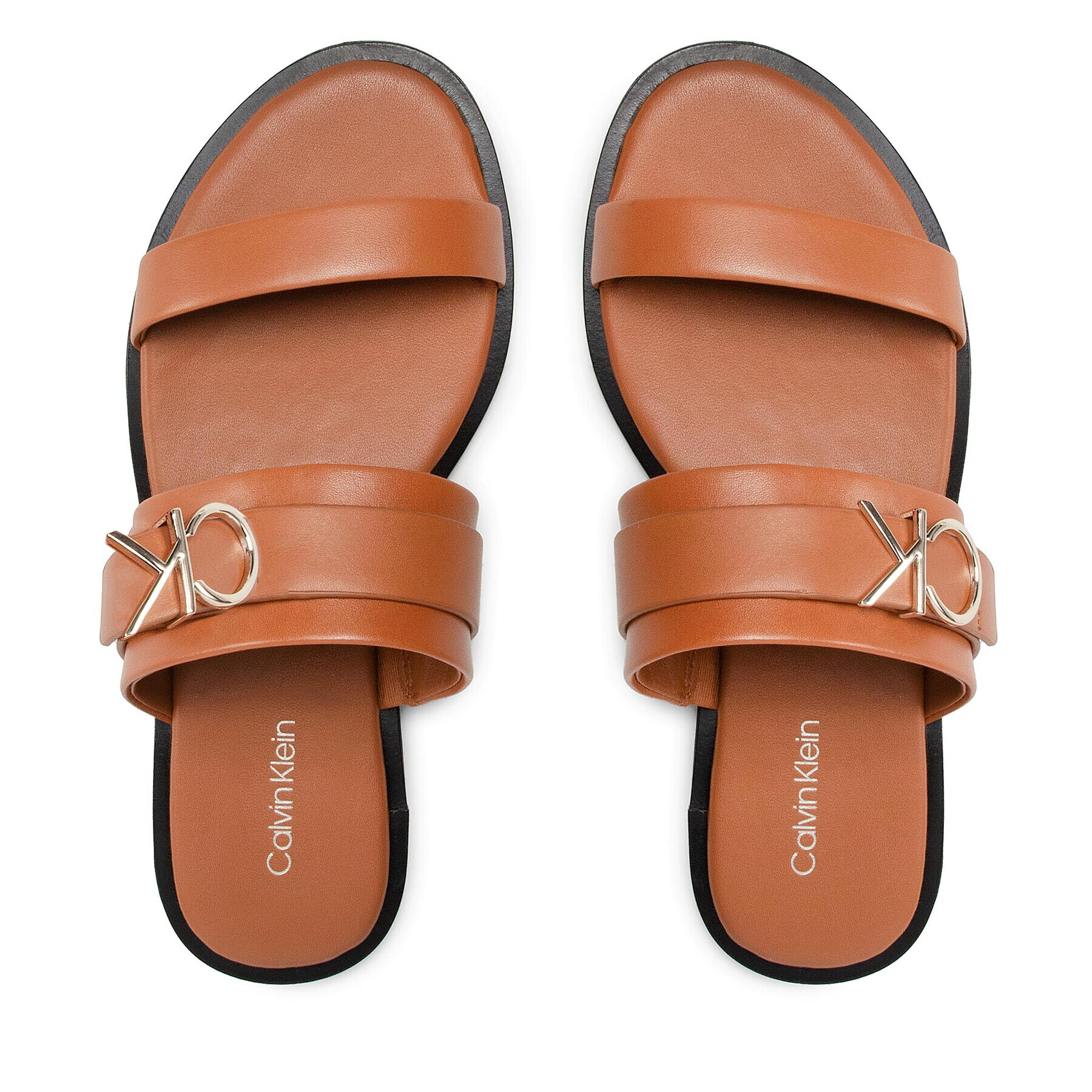 Calvin Klein Šľapky Almond Flat Slide Whdw HW0HW00679 Hnedá - Pepit.sk