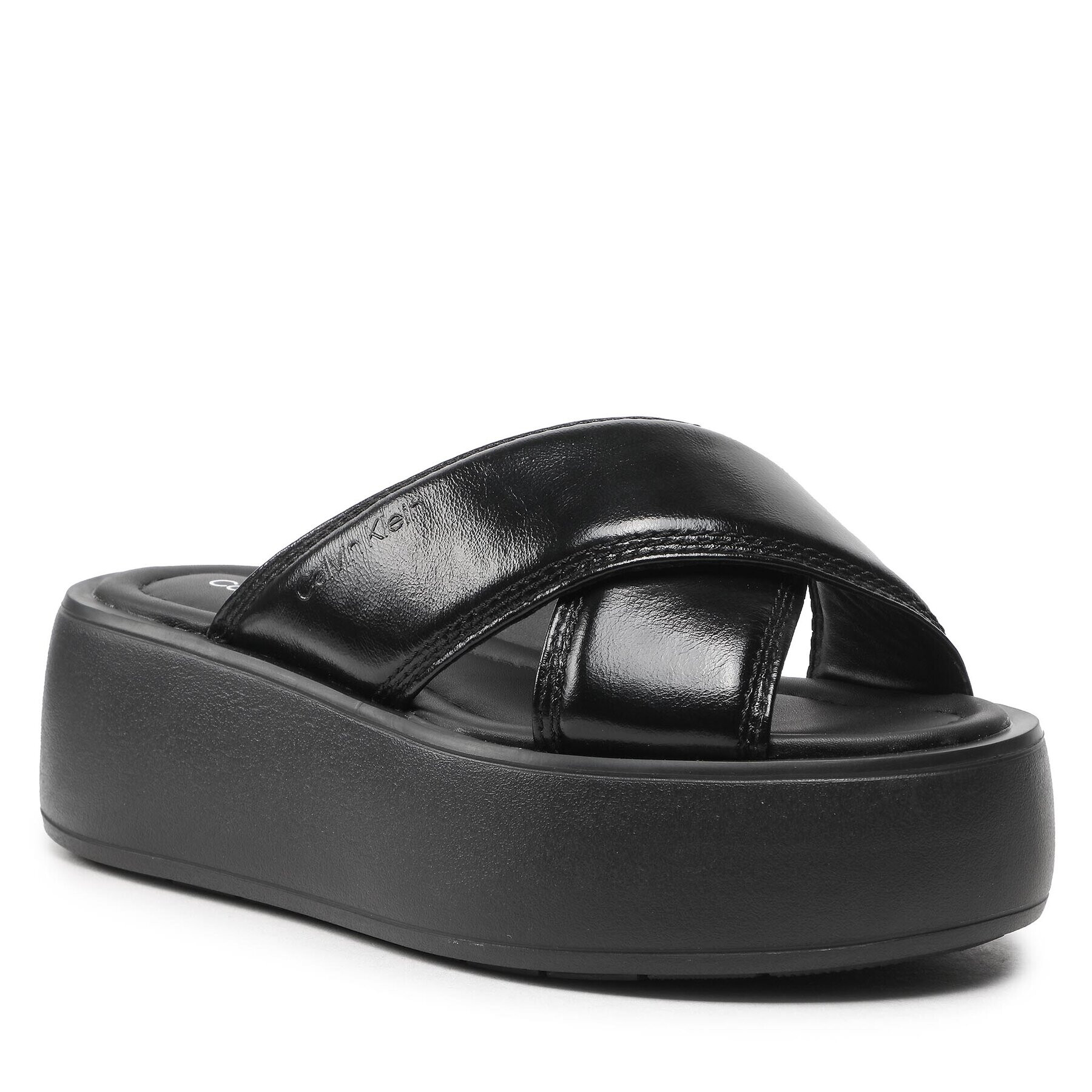 Calvin Klein Šľapky Bubble Slide- Pat HW0HW01469 Čierna - Pepit.sk