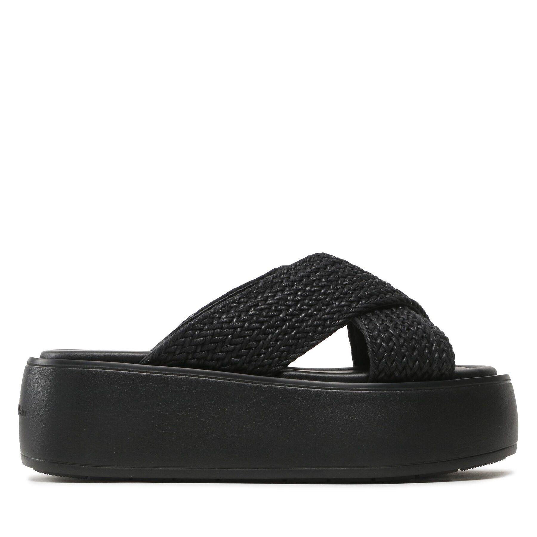 Calvin Klein Šľapky Bubble Slide - Woven HW0HW01468 Čierna - Pepit.sk