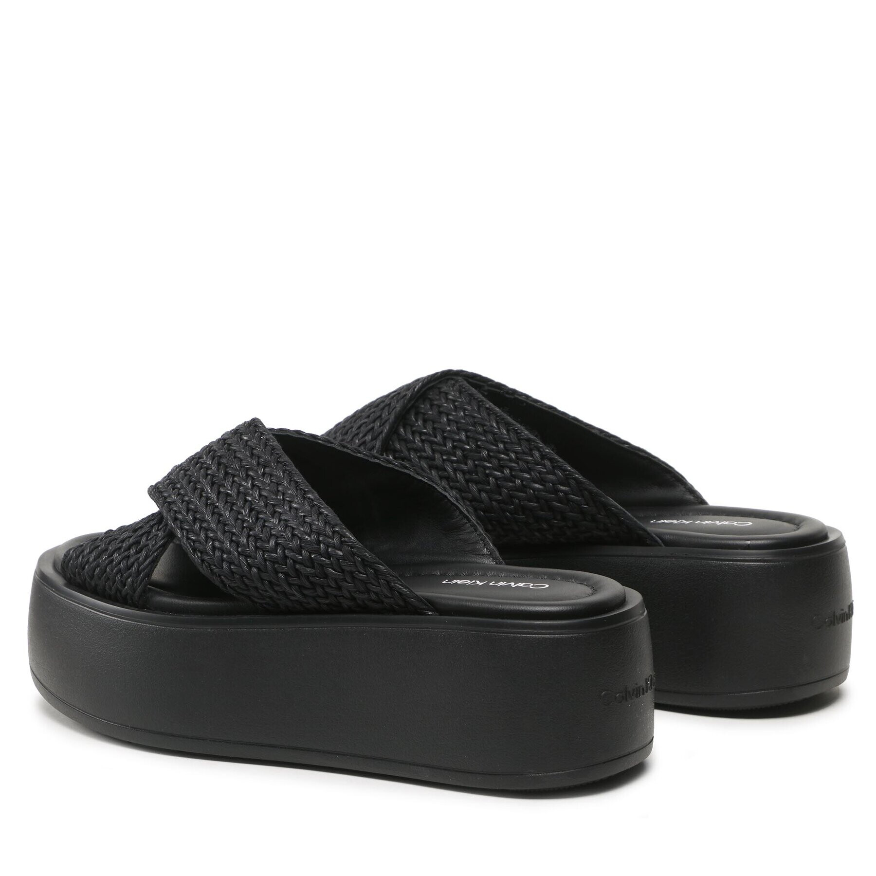 Calvin Klein Šľapky Bubble Slide - Woven HW0HW01468 Čierna - Pepit.sk