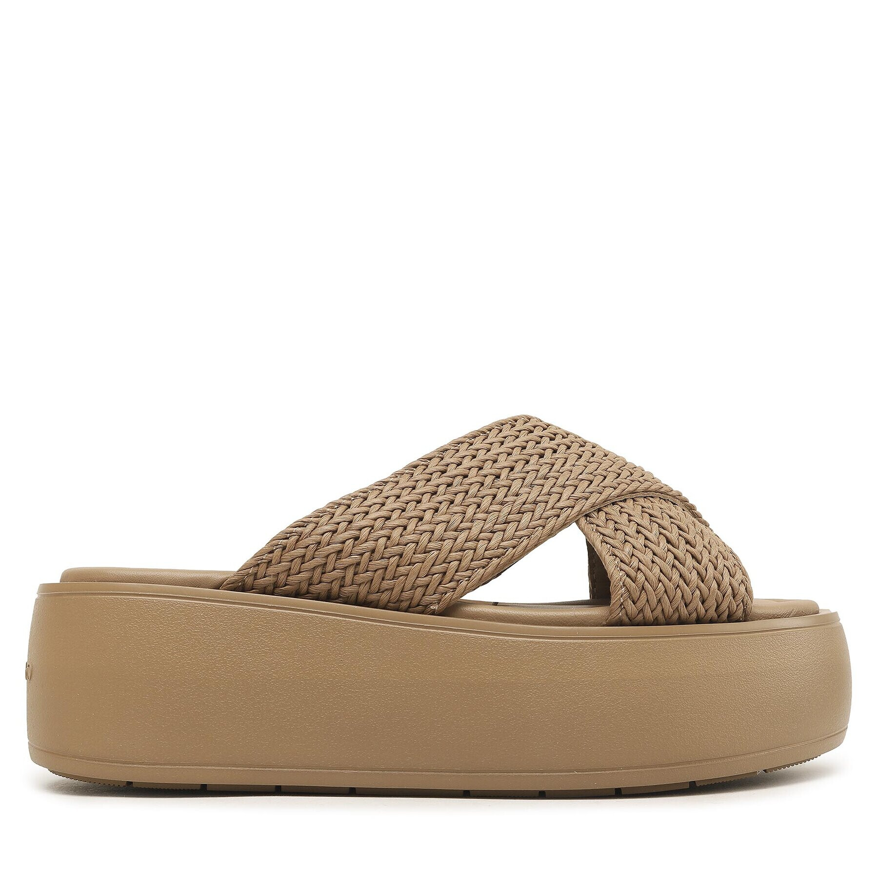 Calvin Klein Šľapky Bubble Slide-Woven HW0HW01468 Hnedá - Pepit.sk