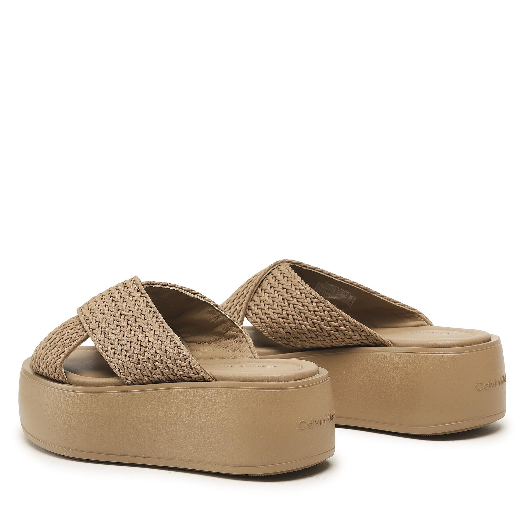 Calvin Klein Šľapky Bubble Slide-Woven HW0HW01468 Hnedá - Pepit.sk