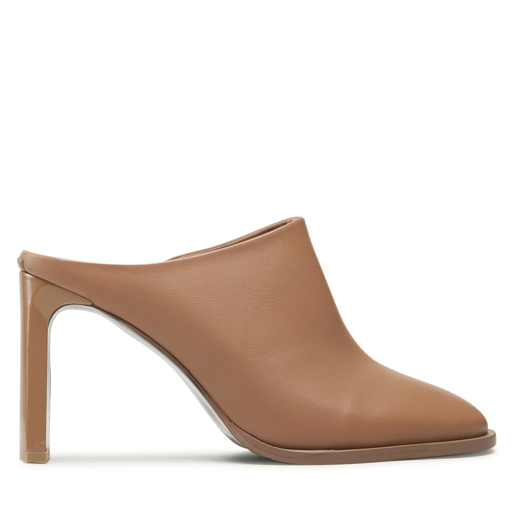 Calvin Klein Šľapky Curved Stil Mule 80 HW0HW01542 Hnedá - Pepit.sk