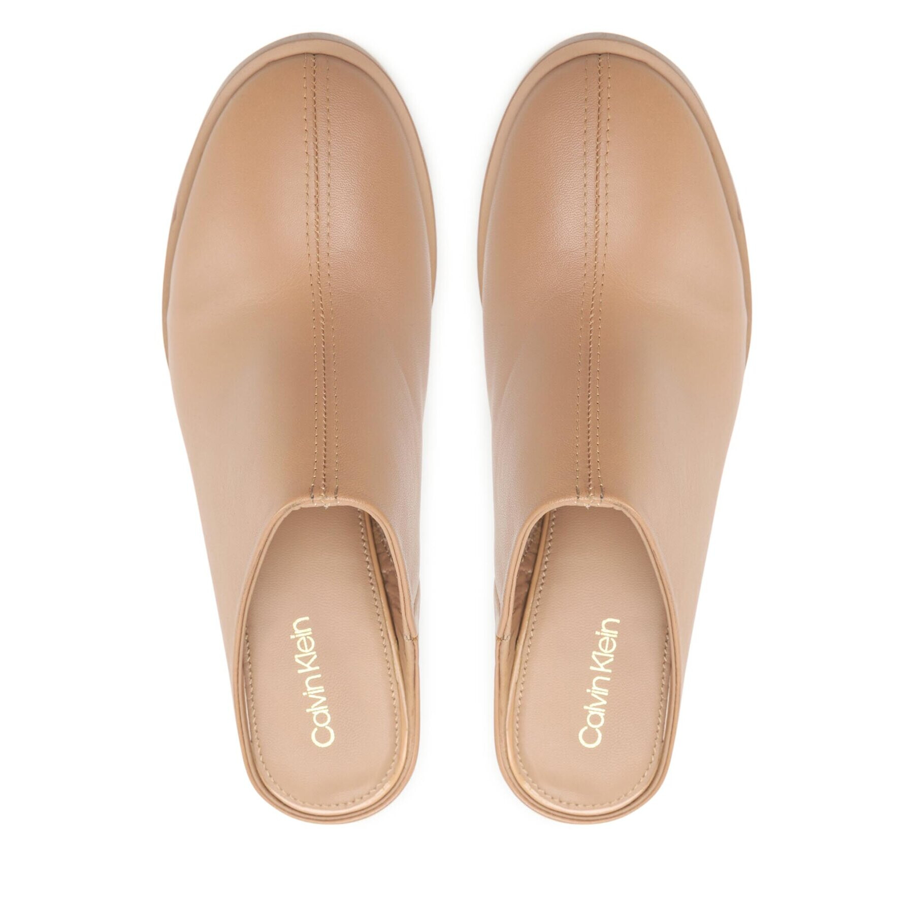 Calvin Klein Šľapky Curved Stil Mule 80 HW0HW01542 Hnedá - Pepit.sk