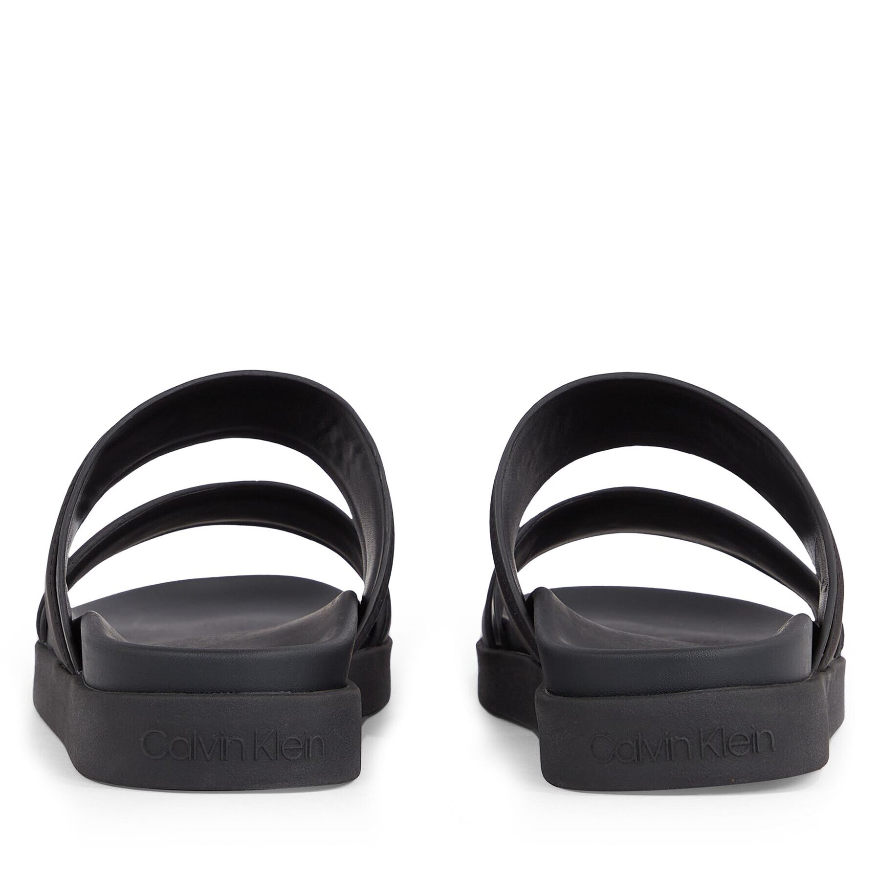 Calvin Klein Šľapky Double Strap Sandal Mix HM0HM01024 Čierna - Pepit.sk