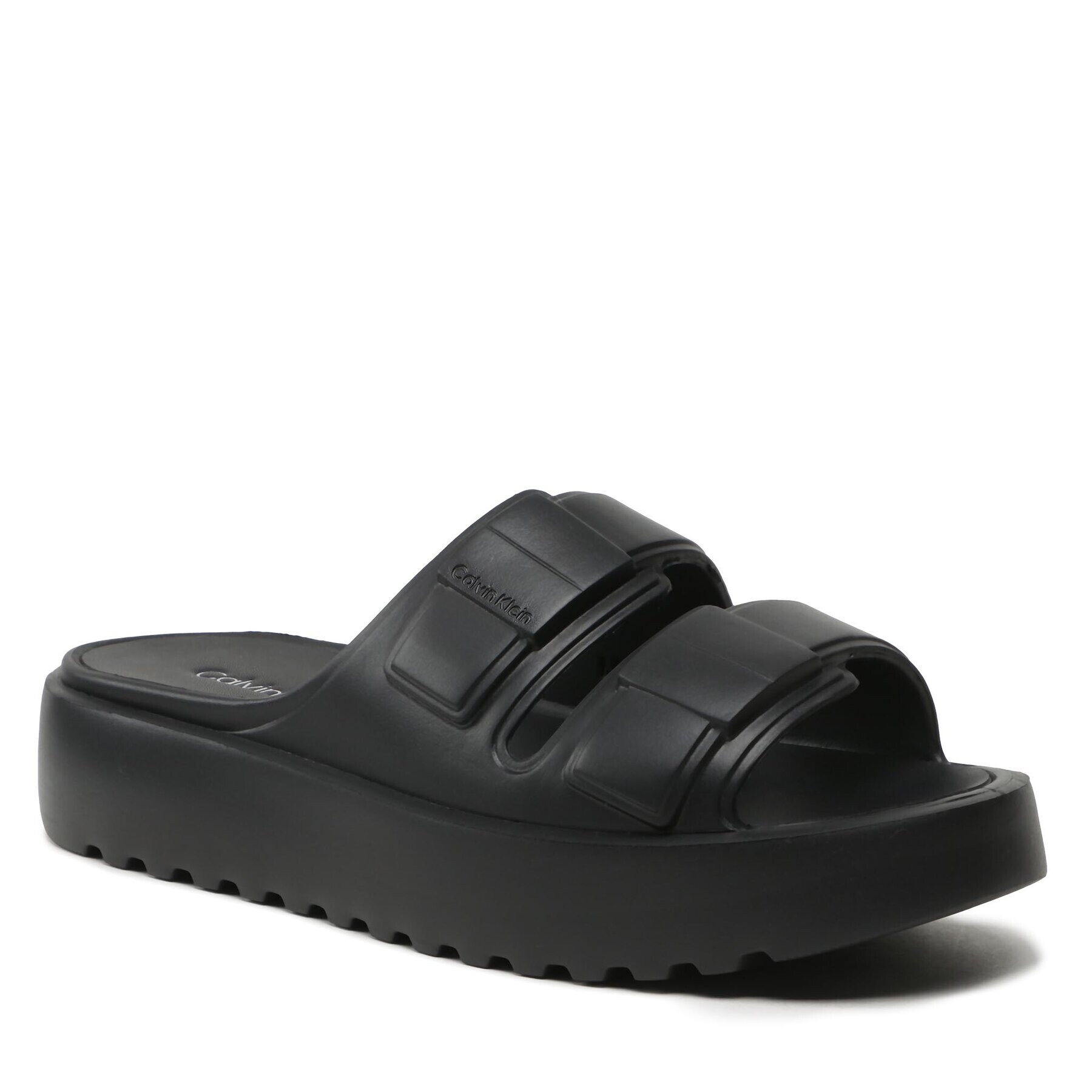 Calvin Klein Šľapky Double Strap Slipper HM0HM00967 Čierna - Pepit.sk