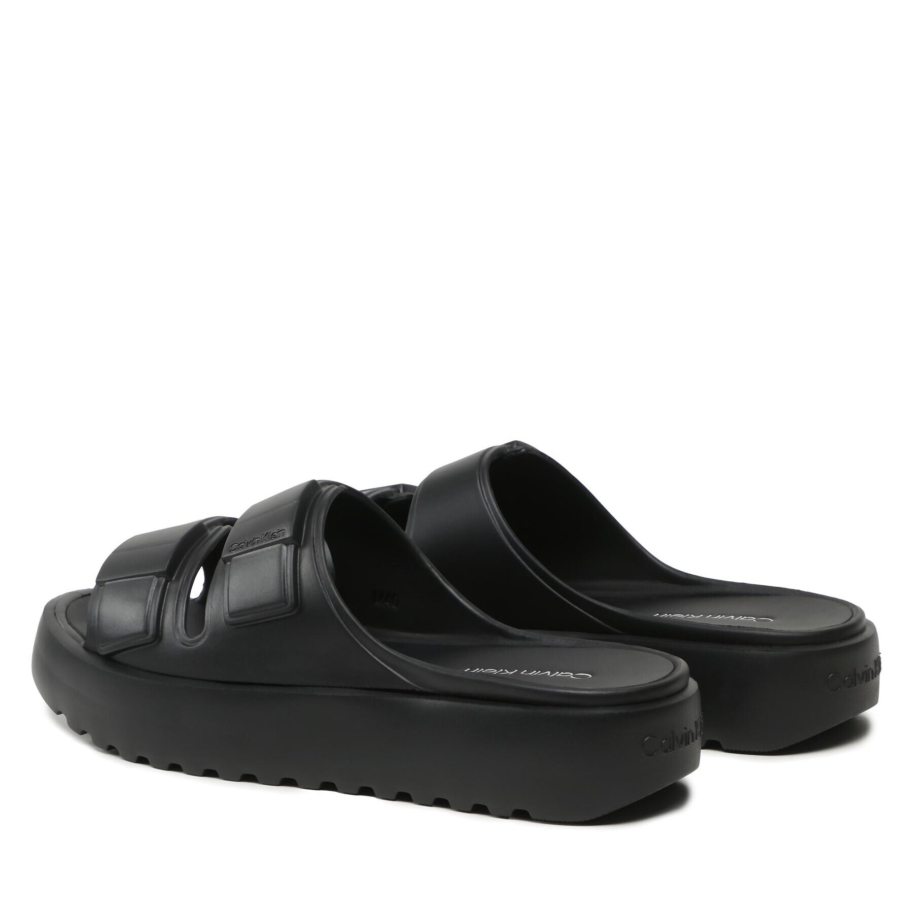 Calvin Klein Šľapky Double Strap Slipper HM0HM00967 Čierna - Pepit.sk