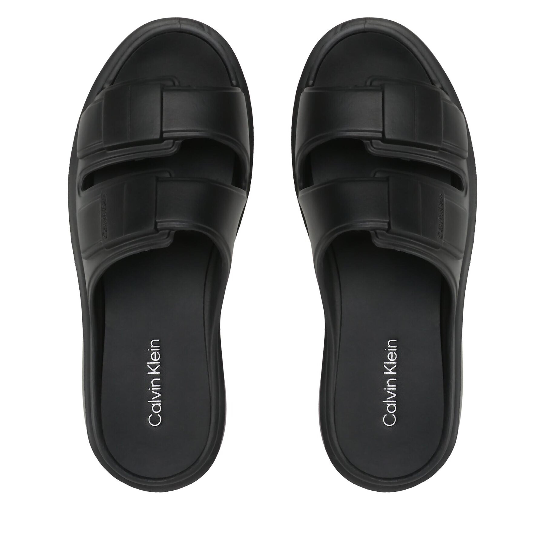 Calvin Klein Šľapky Double Strap Slipper HM0HM00967 Čierna - Pepit.sk