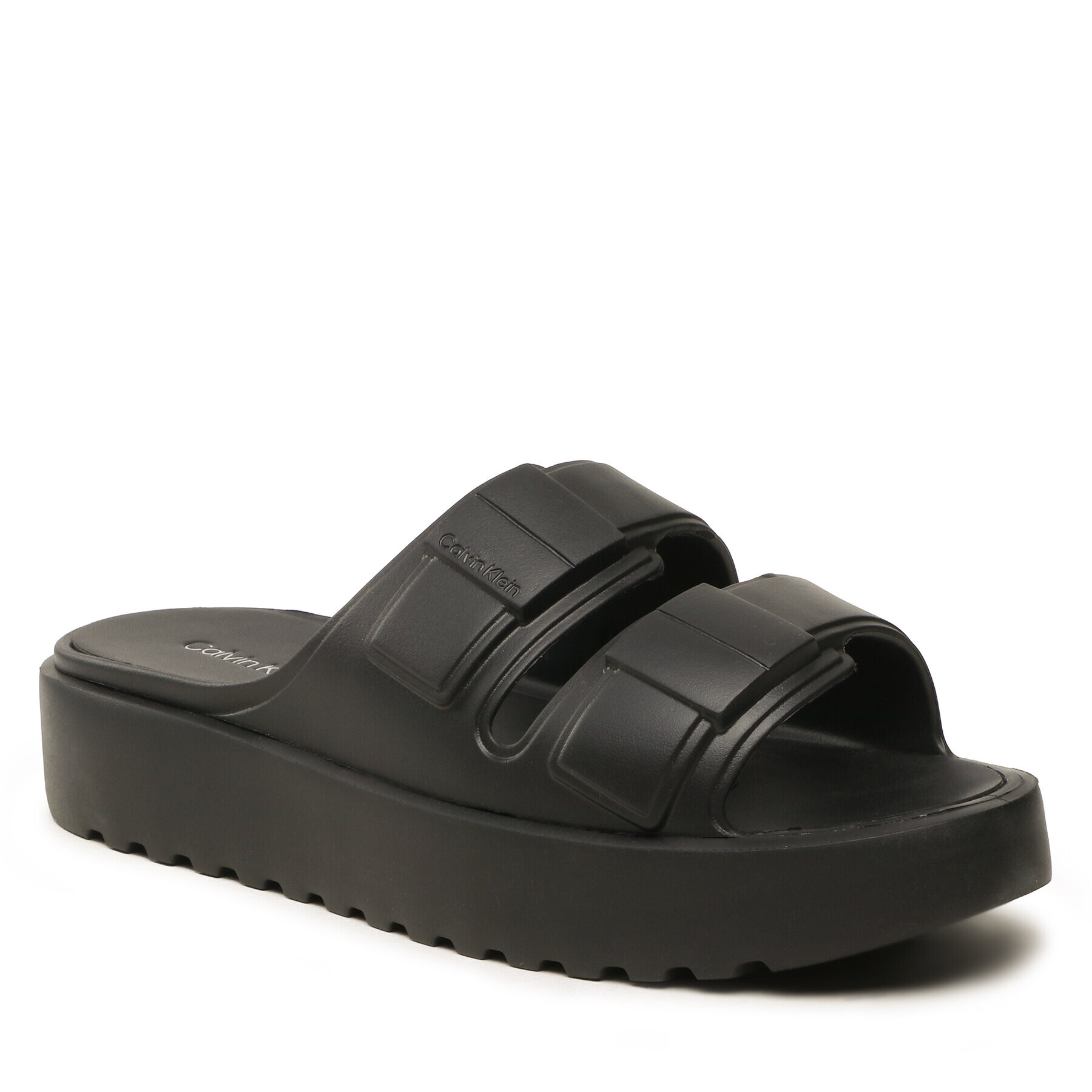 Calvin Klein Šľapky Double Strap Slipper HM0HM00967 Čierna - Pepit.sk