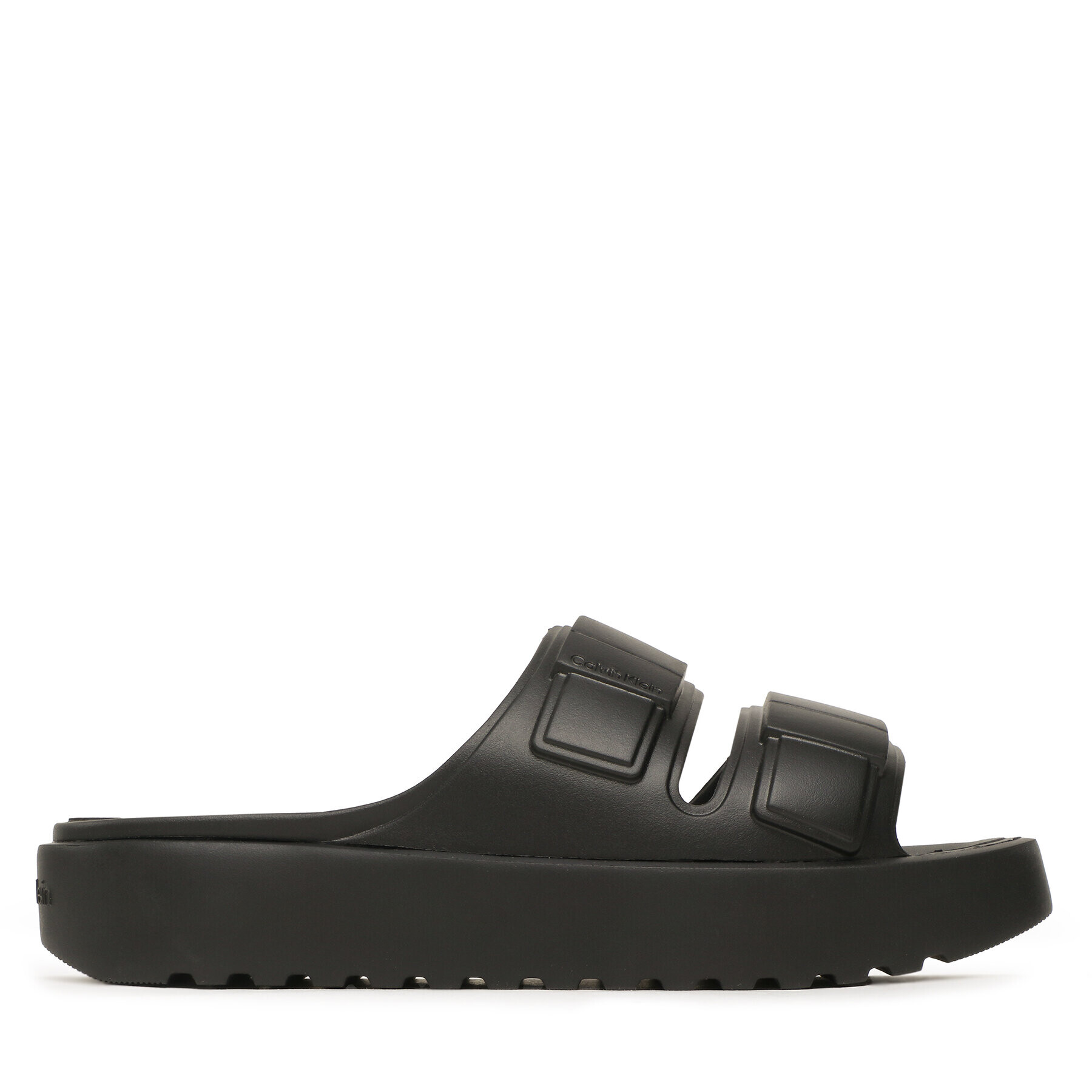 Calvin Klein Šľapky Double Strap Slipper HM0HM00967 Čierna - Pepit.sk