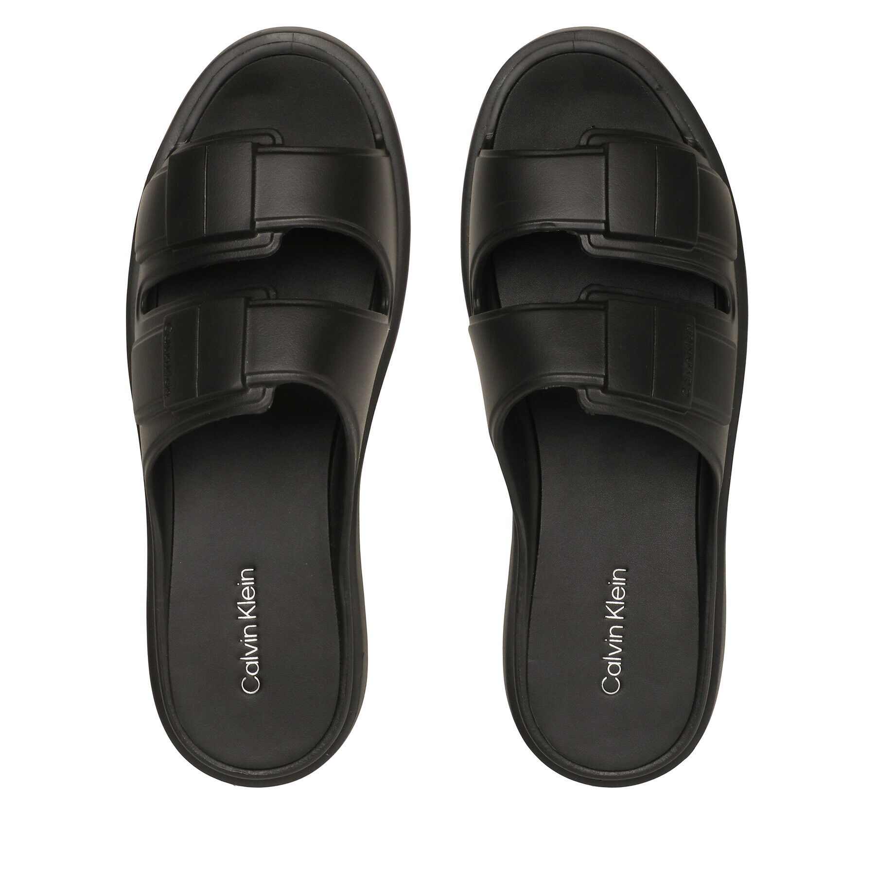 Calvin Klein Šľapky Double Strap Slipper HM0HM00967 Čierna - Pepit.sk