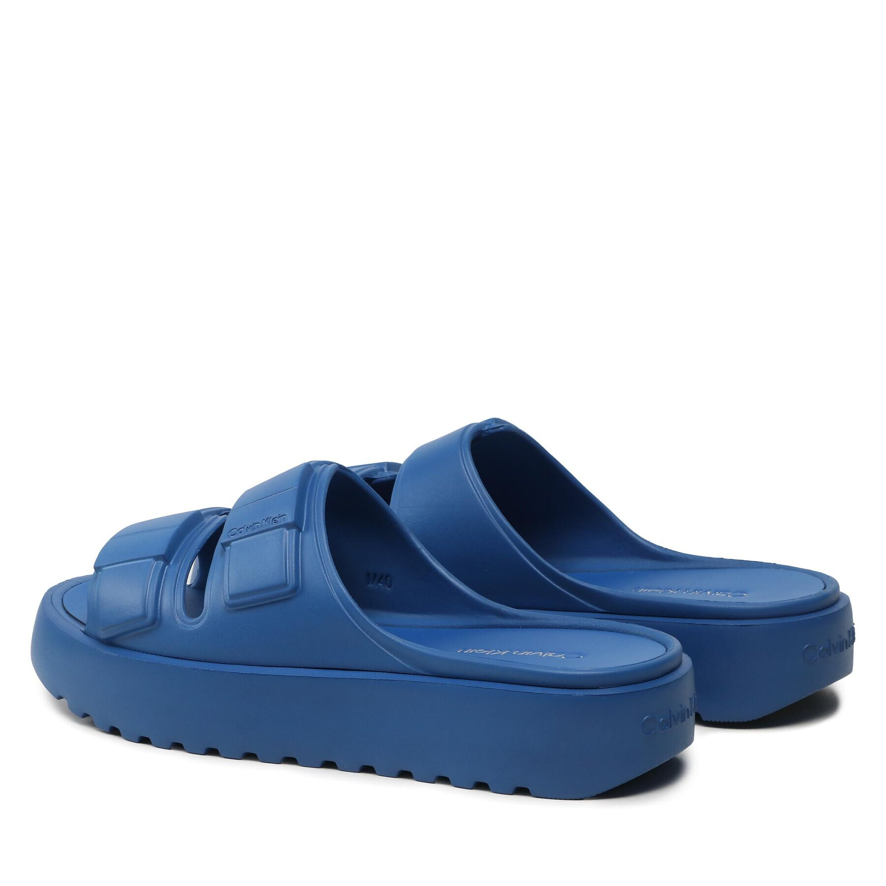 Calvin Klein Šľapky Double Strap Slipper HM0HM00967 Modrá - Pepit.sk