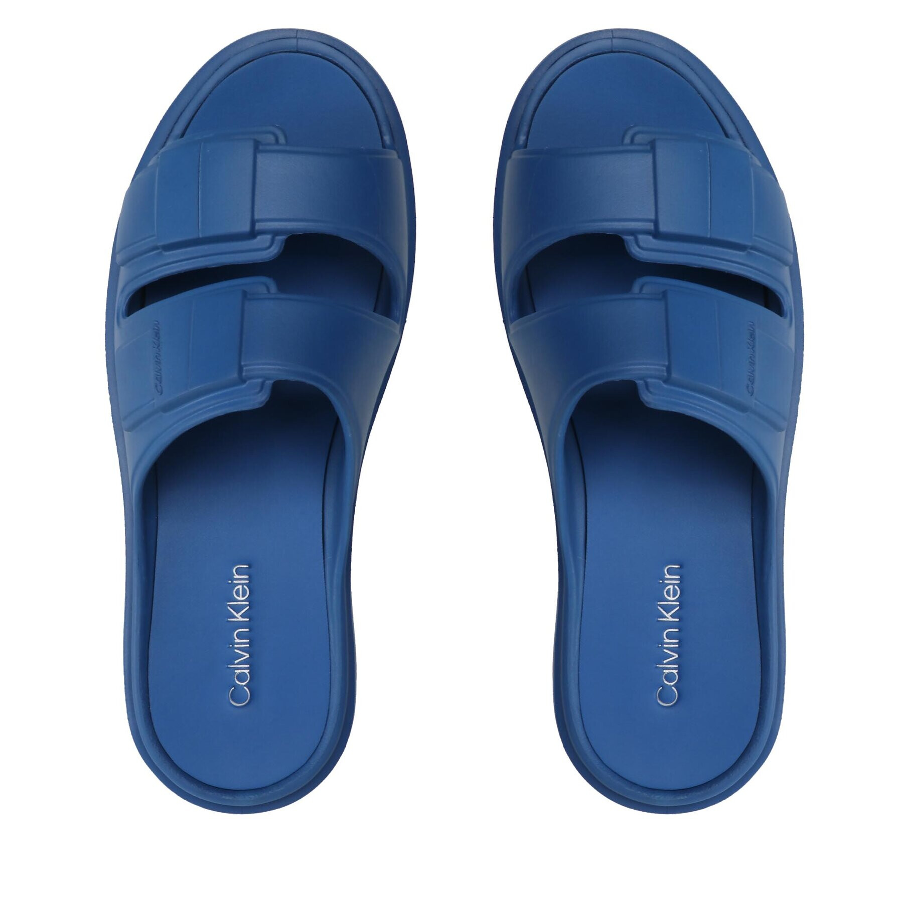 Calvin Klein Šľapky Double Strap Slipper HM0HM00967 Modrá - Pepit.sk