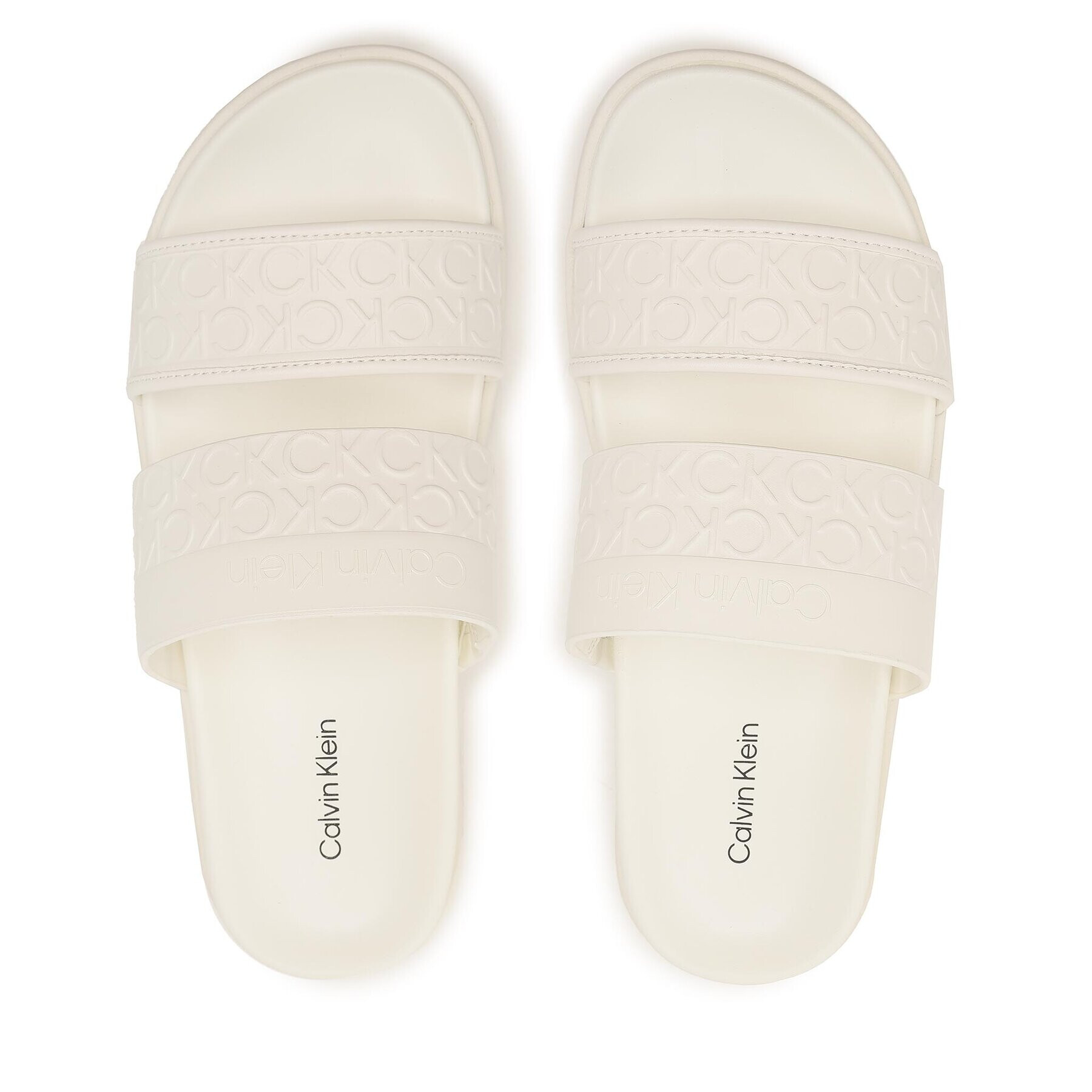 Calvin Klein Šľapky Ergo Slide - Hf Mono HW0HW01535 Biela - Pepit.sk