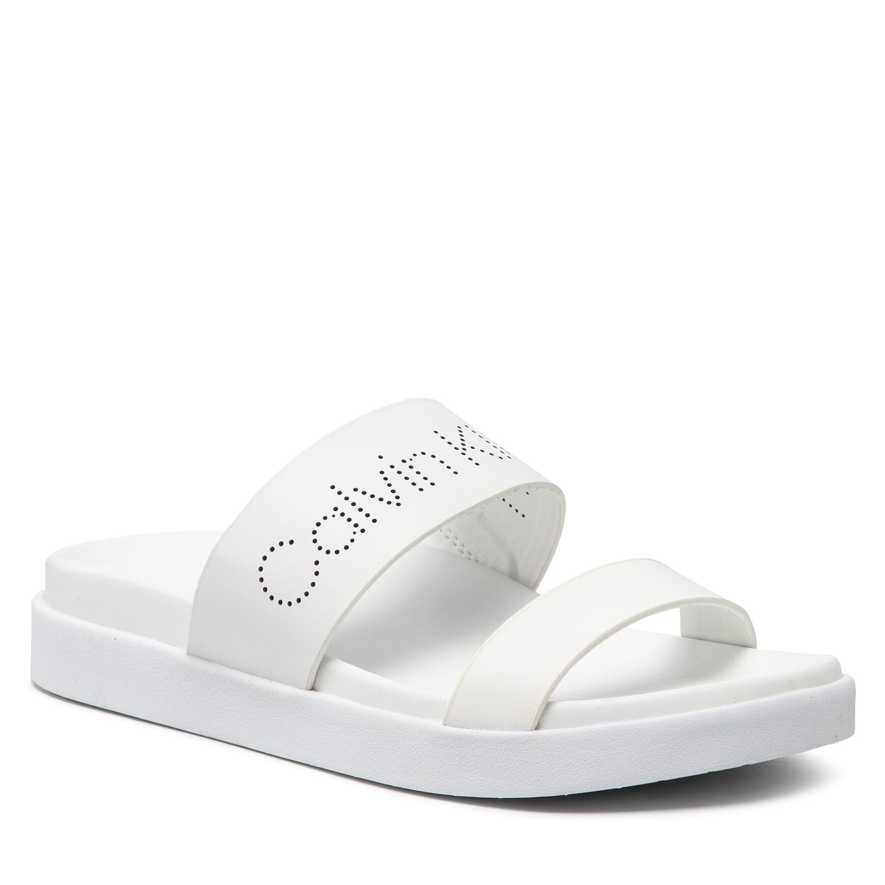 Calvin Klein Šľapky Ergonomic Slide Perf/Patent HW0HW00685 Biela - Pepit.sk