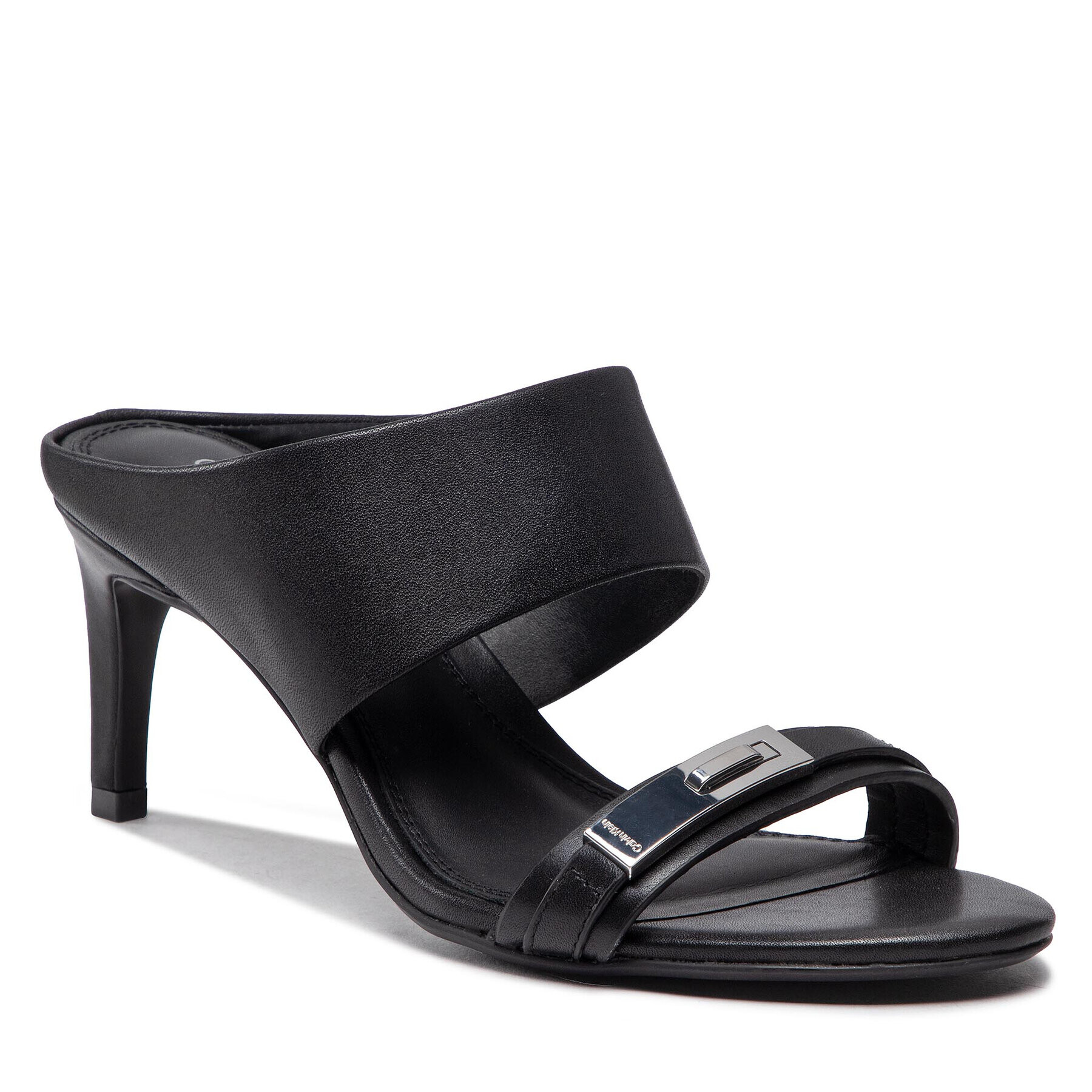 Calvin Klein Šľapky Essentia Mule Sndl W/Hdw 70-Lth HW0HW01188 Čierna - Pepit.sk