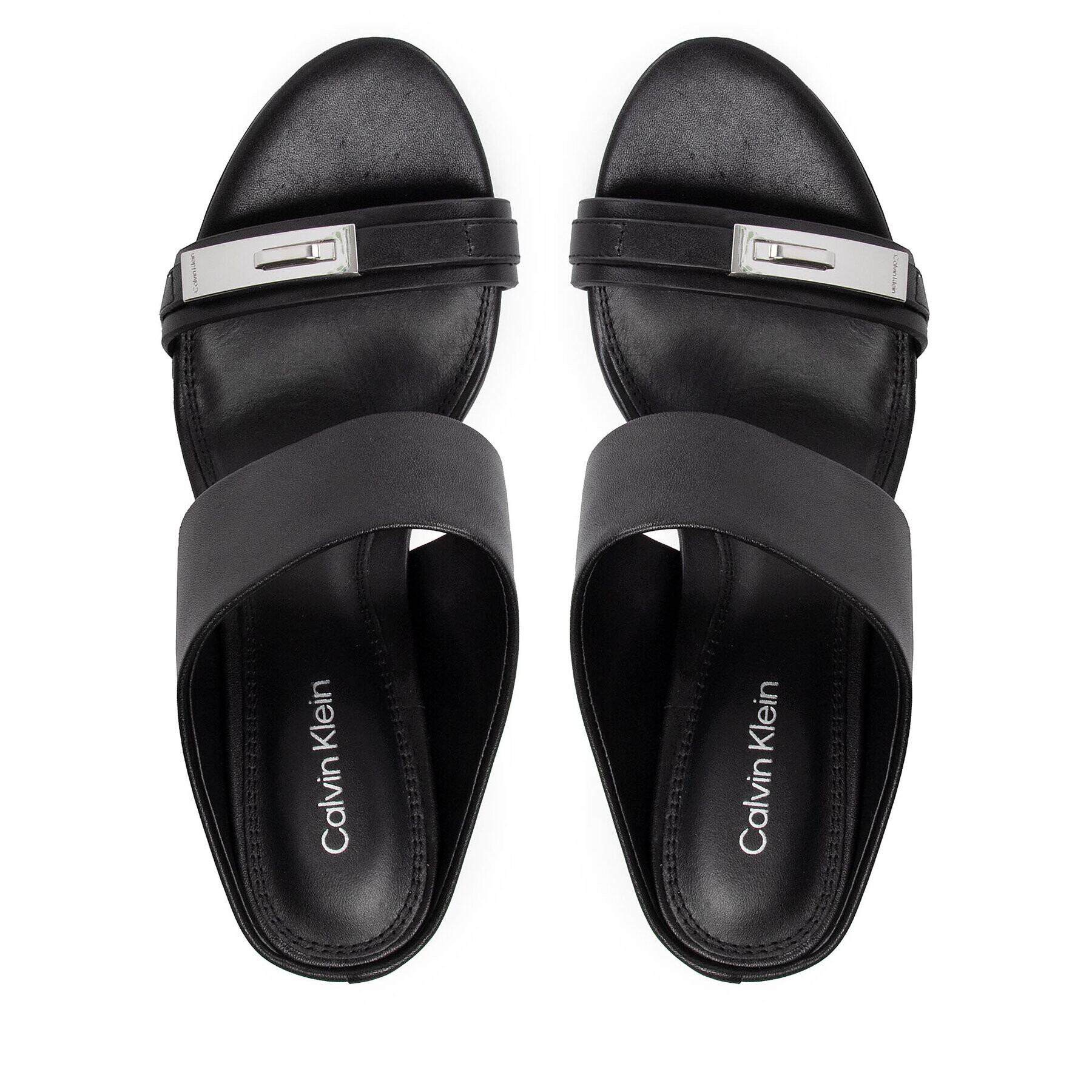 Calvin Klein Šľapky Essentia Mule Sndl W/Hdw 70-Lth HW0HW01188 Čierna - Pepit.sk