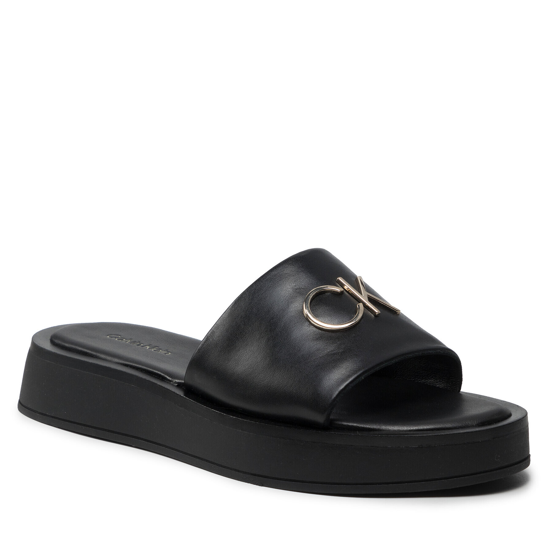 Calvin Klein Šľapky Flatform Slide W/Hdw HW0HW01158 Čierna - Pepit.sk