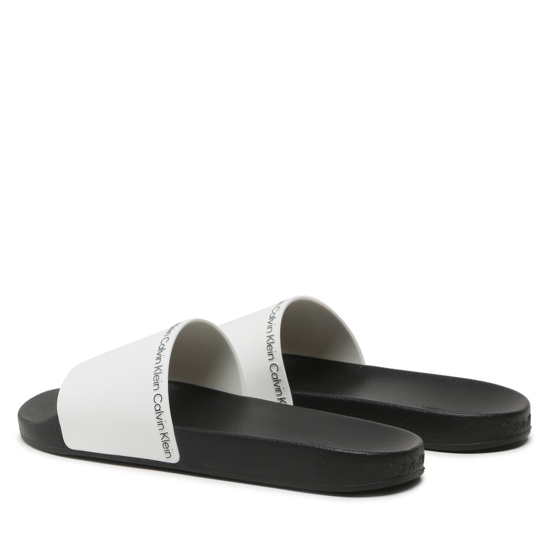 Calvin Klein Šľapky Pool Slide Rubber HM0HM00981 Biela - Pepit.sk