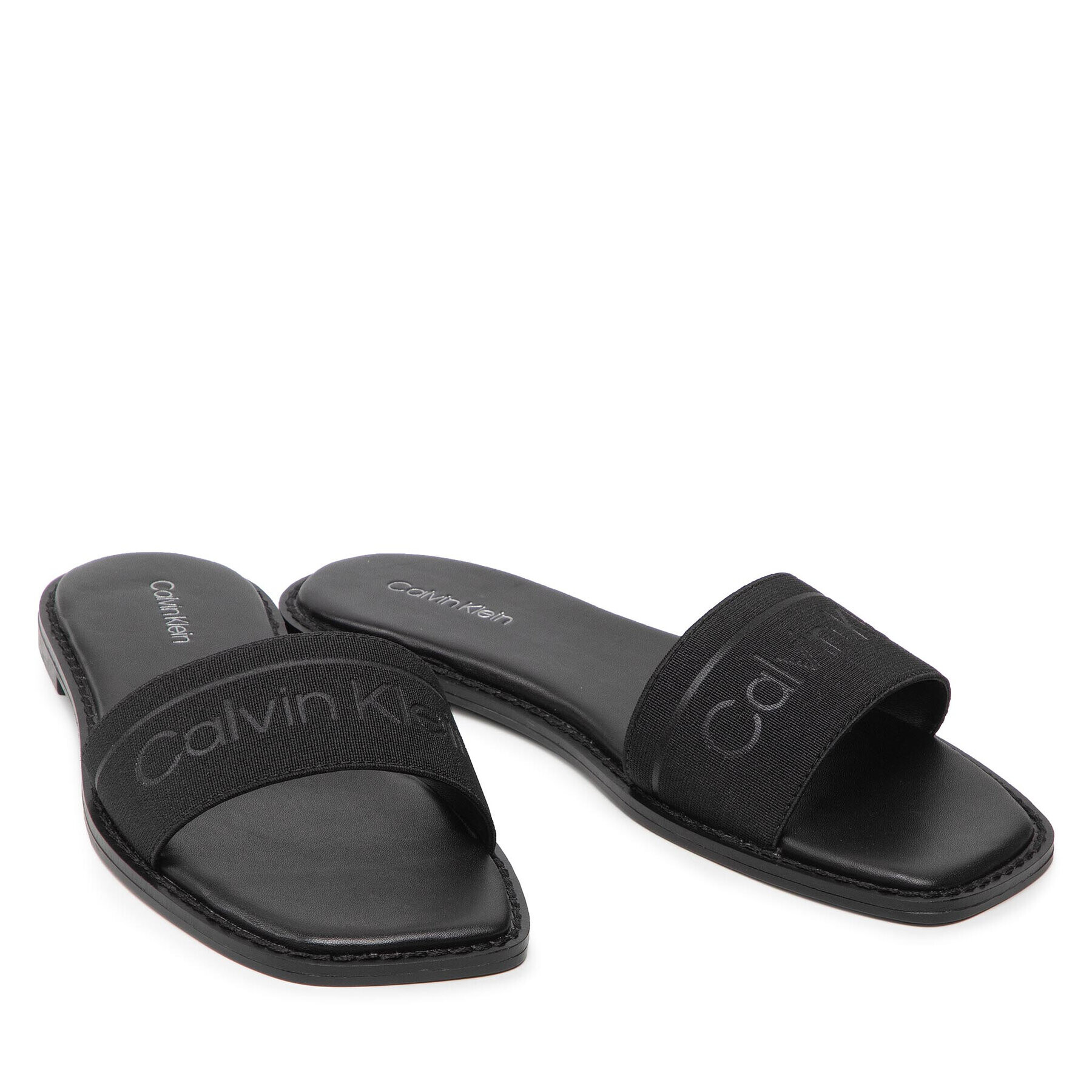 Calvin Klein Šľapky Squared Flat Slide He HW0HW00817 Čierna - Pepit.sk