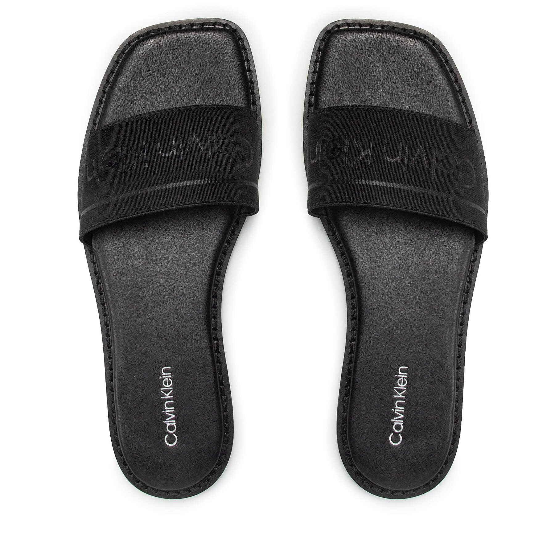 Calvin Klein Šľapky Squared Flat Slide He HW0HW00817 Čierna - Pepit.sk