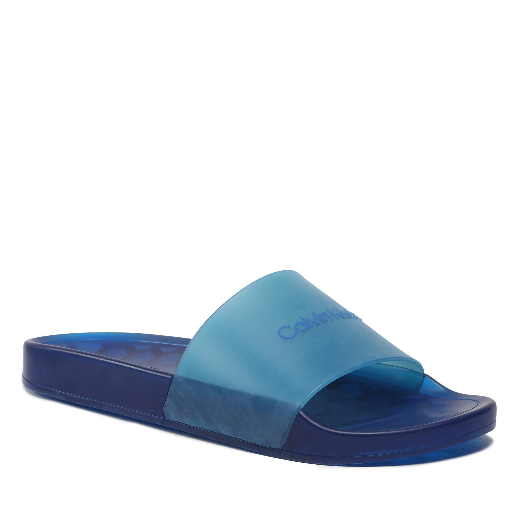 Calvin Klein Šľapky Transp Pool Slide Rubber HM0HM00982 Modrá - Pepit.sk