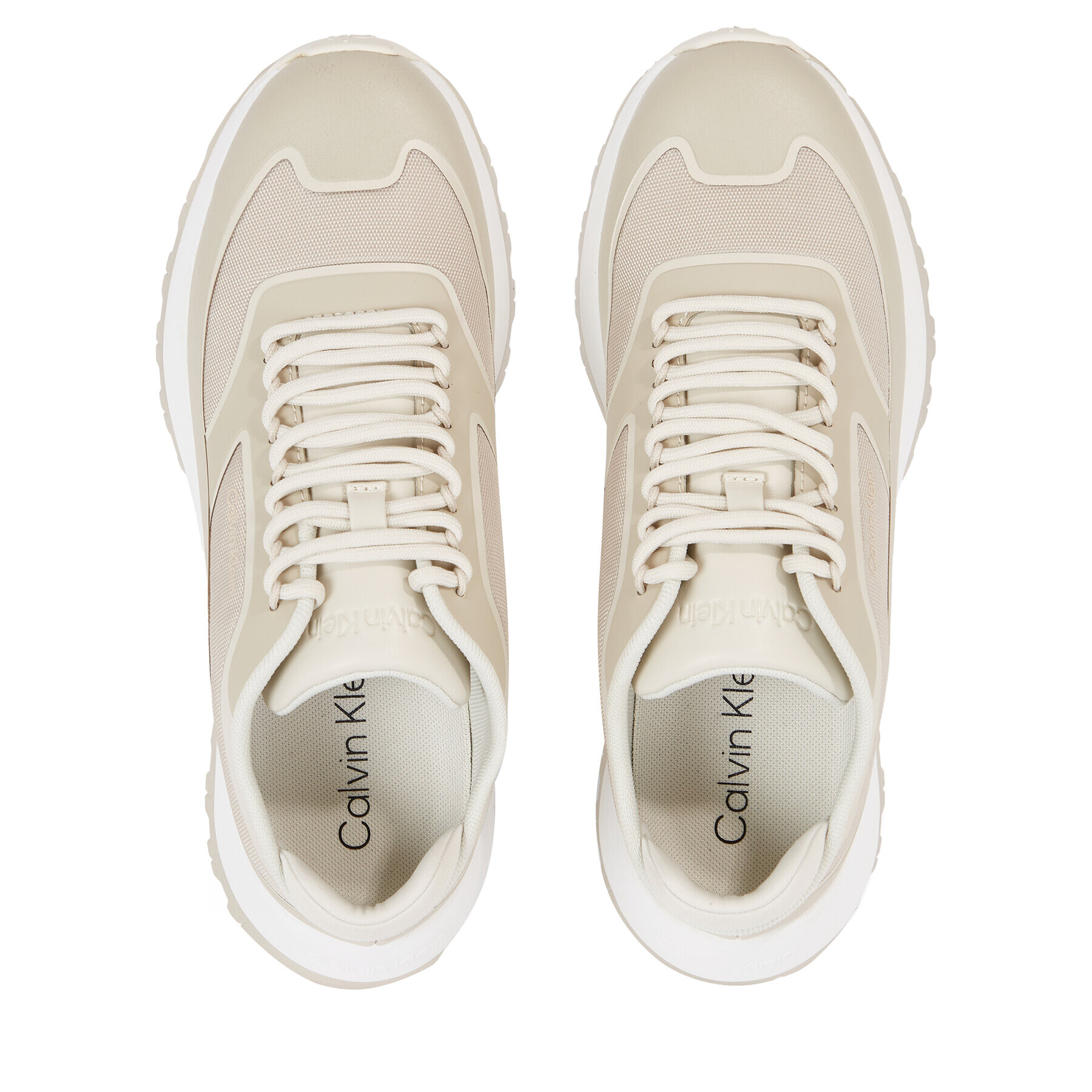 Calvin Klein Sneakersy 2 Piece Sole Runner Lace Up HW0HW01640 Hnedá - Pepit.sk