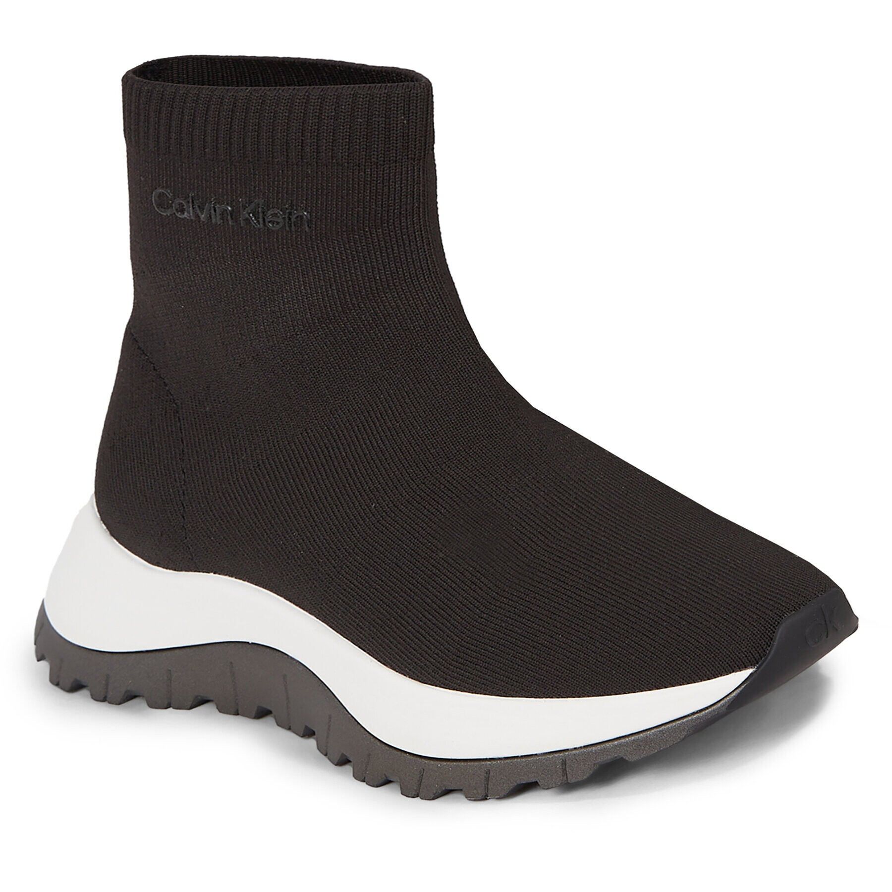 Calvin Klein Sneakersy 2 Piece Sole Runner Sock Boot HW0HW01641 Čierna - Pepit.sk