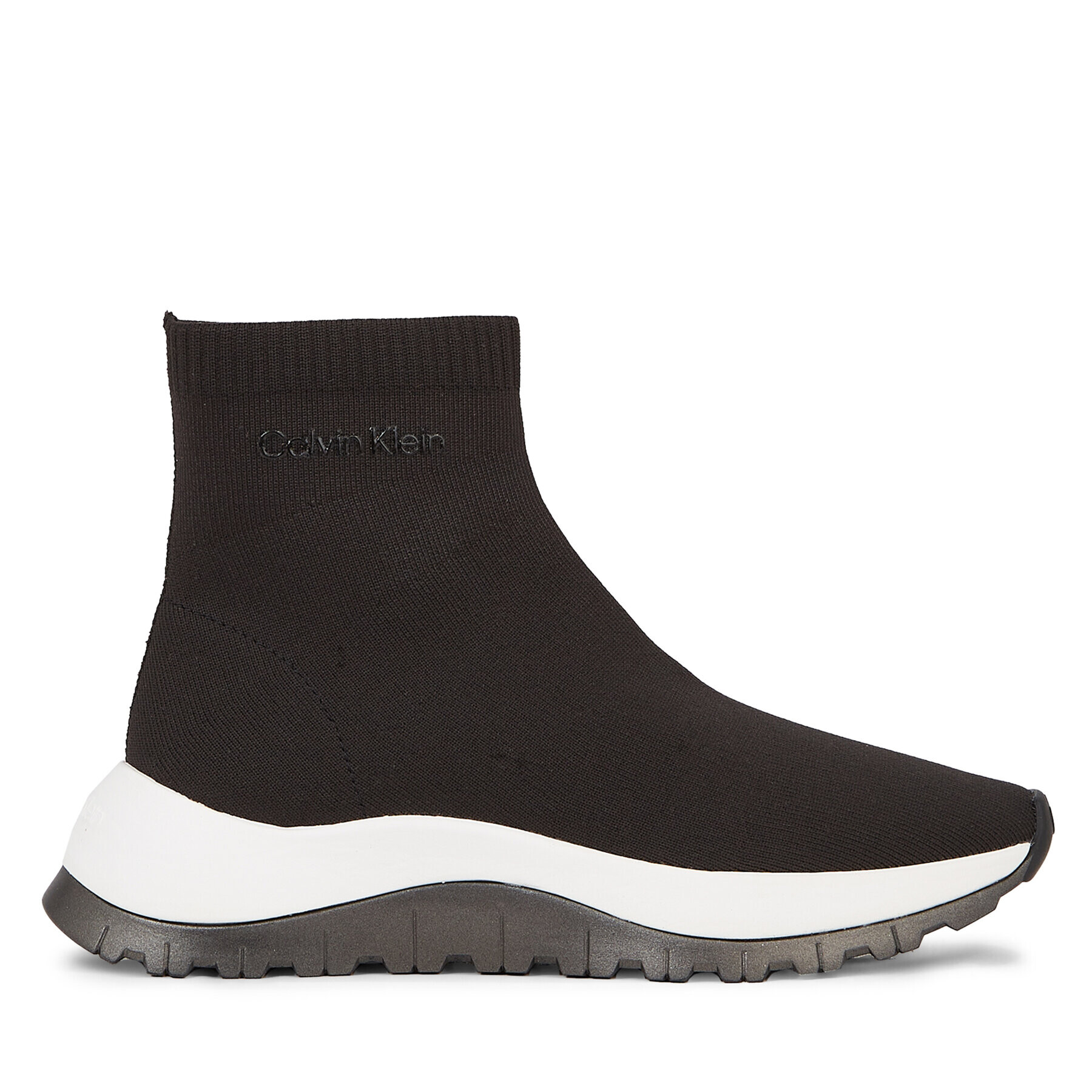 Calvin Klein Sneakersy 2 Piece Sole Runner Sock Boot HW0HW01641 Čierna - Pepit.sk