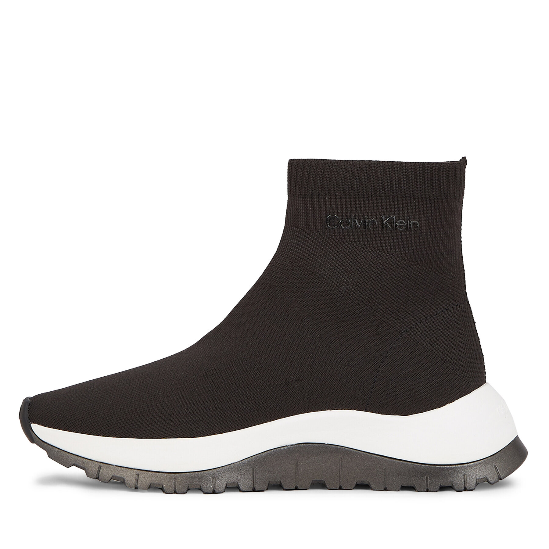 Calvin Klein Sneakersy 2 Piece Sole Runner Sock Boot HW0HW01641 Čierna - Pepit.sk