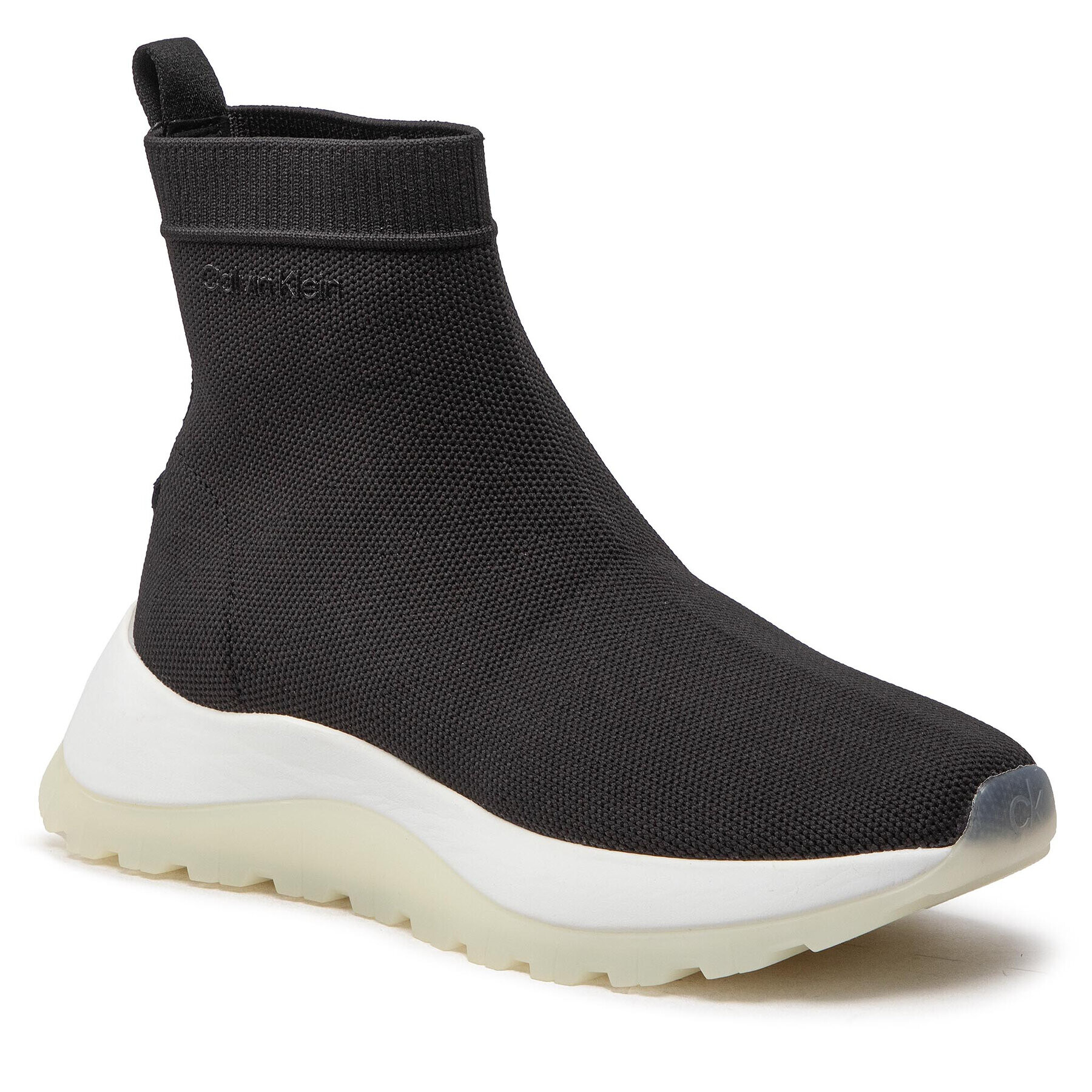 Calvin Klein Sneakersy 2 Piece Sole Sock Boot-Knit HW0HW01338 Čierna - Pepit.sk