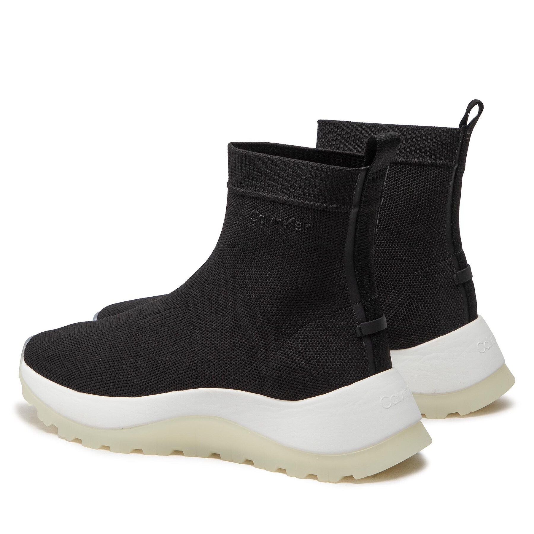 Calvin Klein Sneakersy 2 Piece Sole Sock Boot-Knit HW0HW01338 Čierna - Pepit.sk