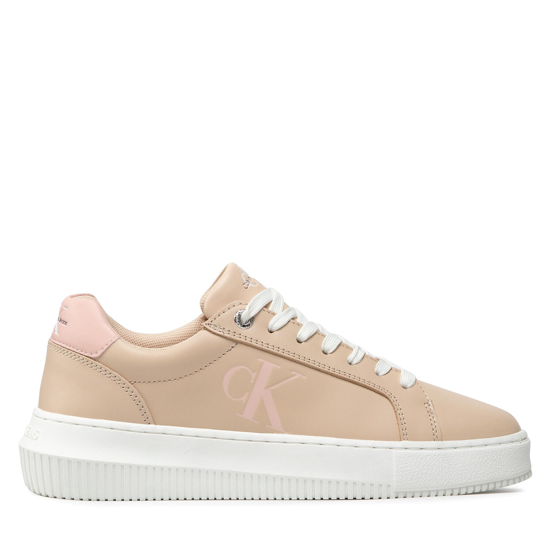 Calvin Klein Sneakersy Chunky Cupsole Laceup Low Ess YW0YW00807 Béžová - Pepit.sk