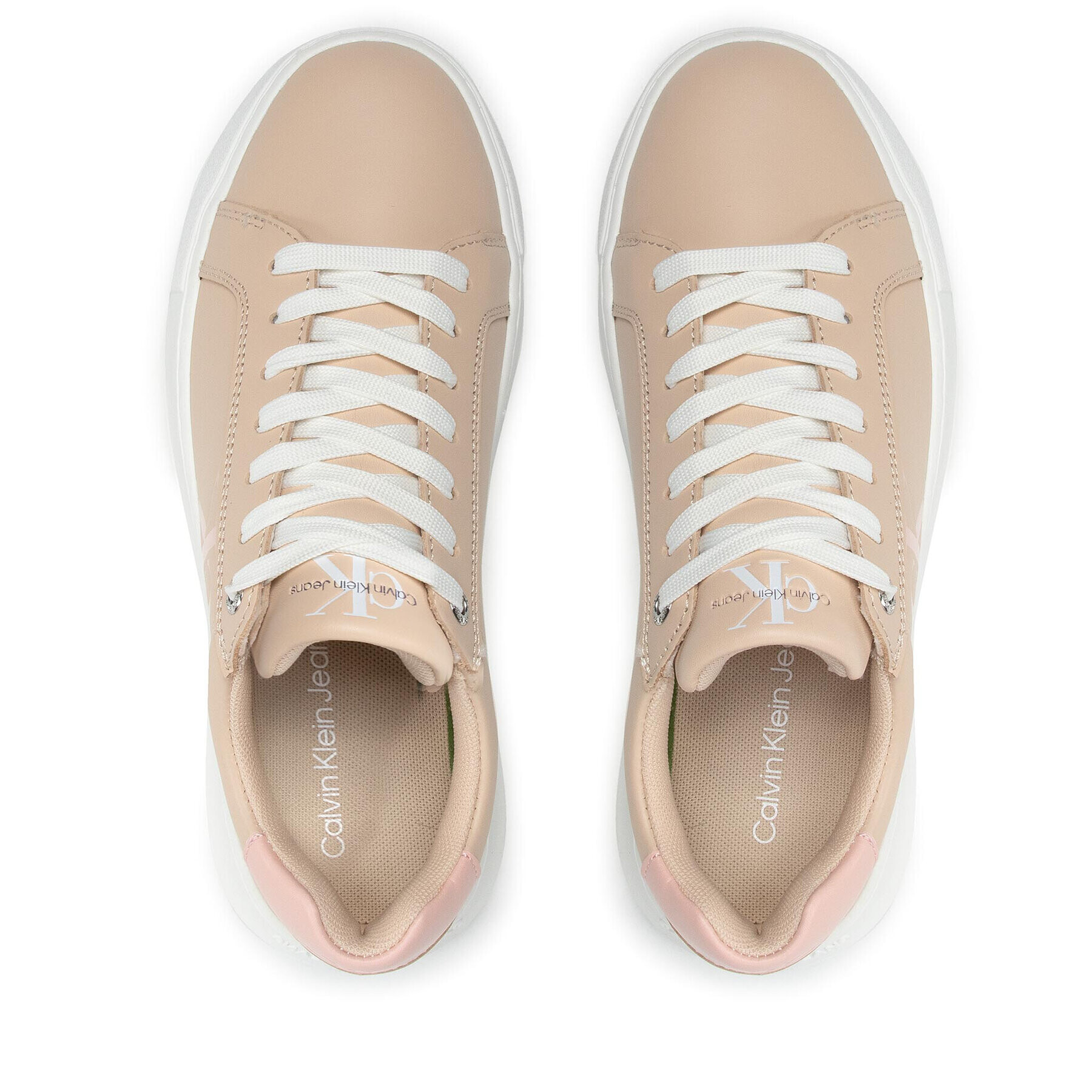 Calvin Klein Sneakersy Chunky Cupsole Laceup Low Ess YW0YW00807 Béžová - Pepit.sk