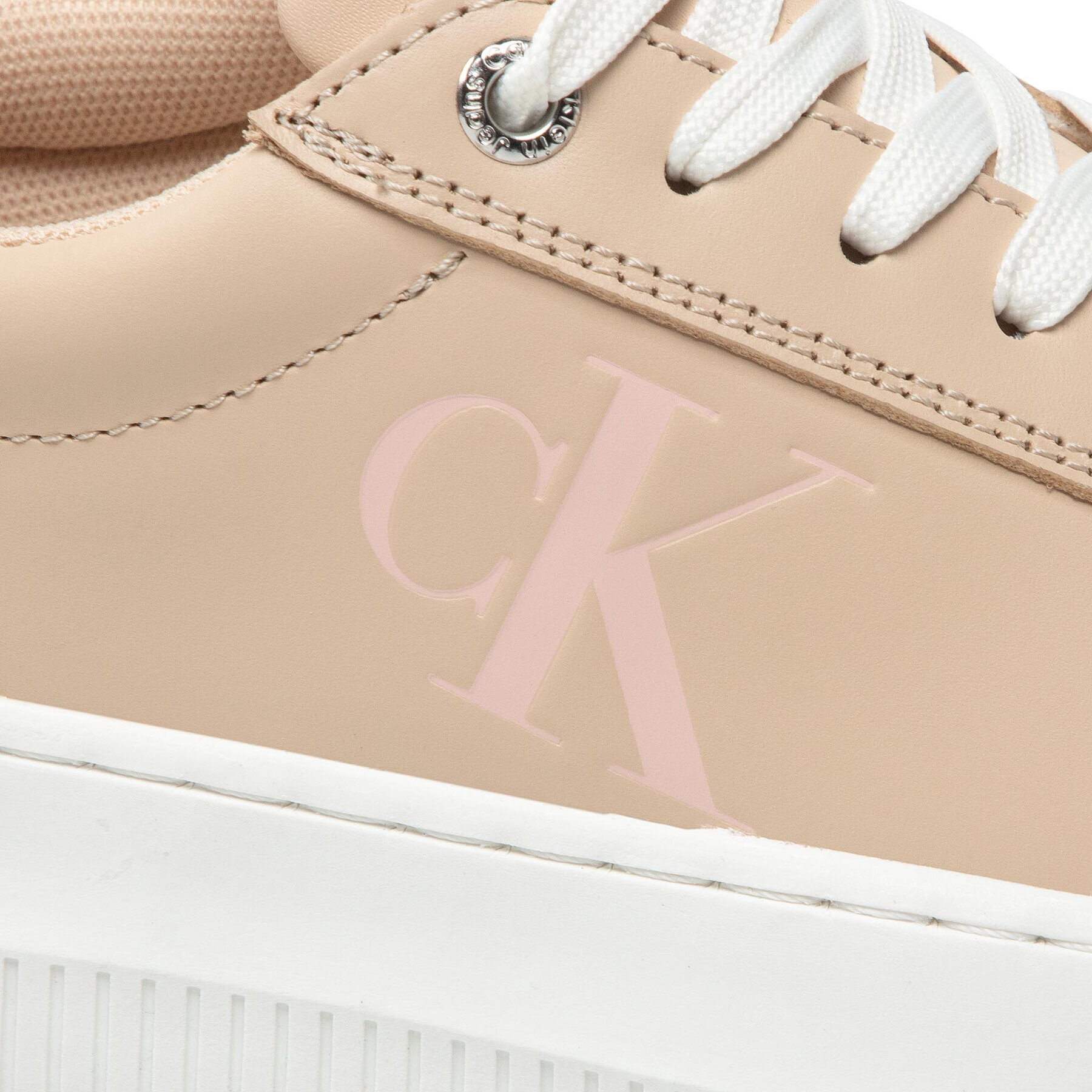 Calvin Klein Sneakersy Chunky Cupsole Laceup Low Ess YW0YW00807 Béžová - Pepit.sk