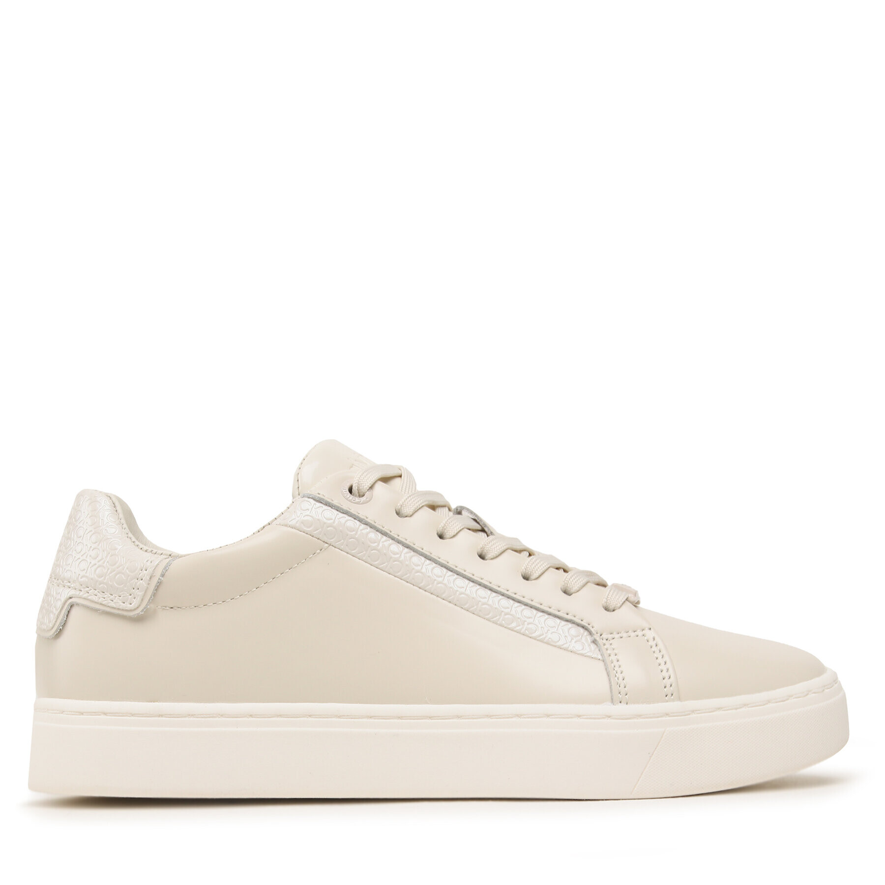 Calvin Klein Sneakersy Clean Cup Lace Up Nano Mono Mix HW0HW01592 Écru - Pepit.sk