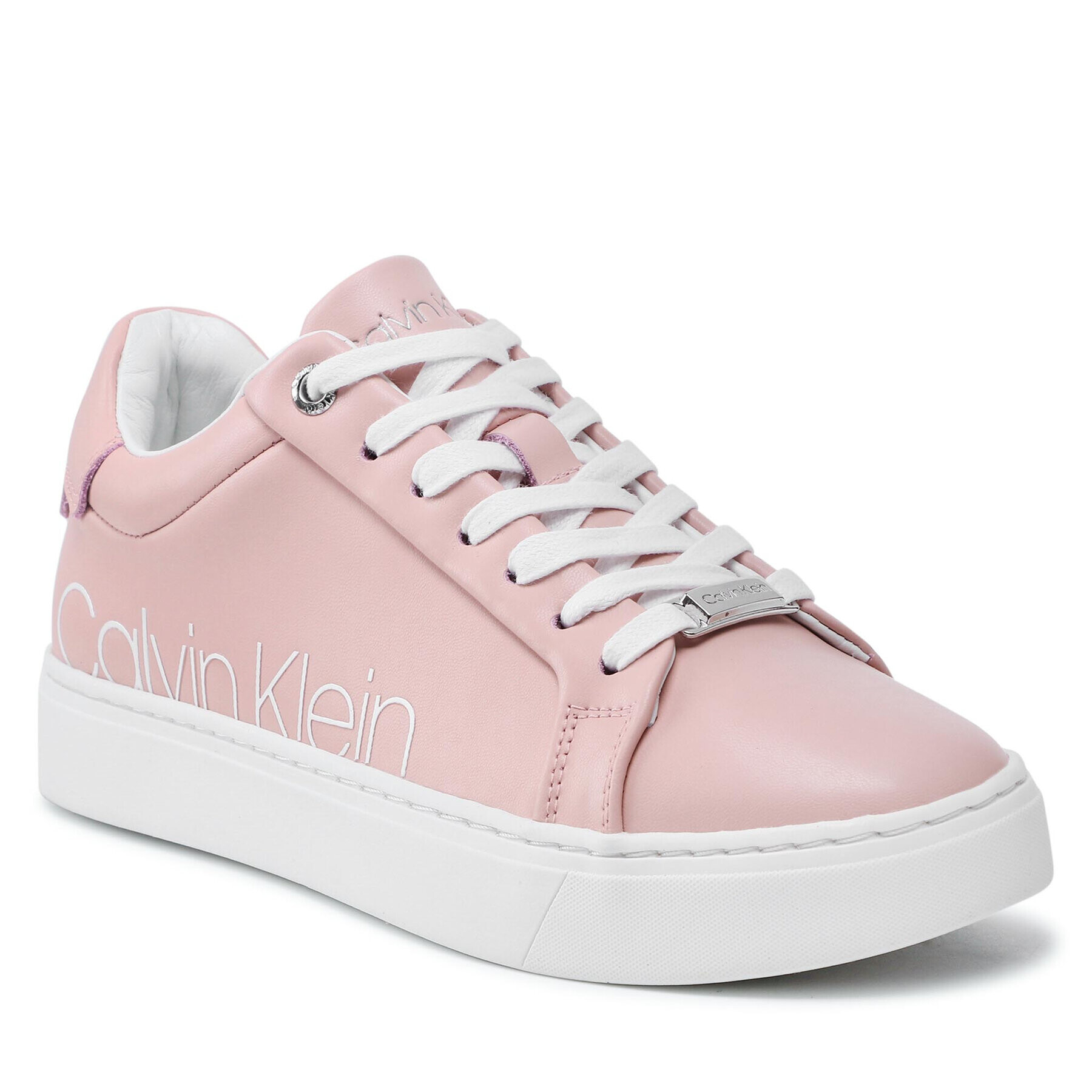 Calvin Klein Sneakersy Cupsole Lace Up Logo HW0HW00574 Ružová - Pepit.sk