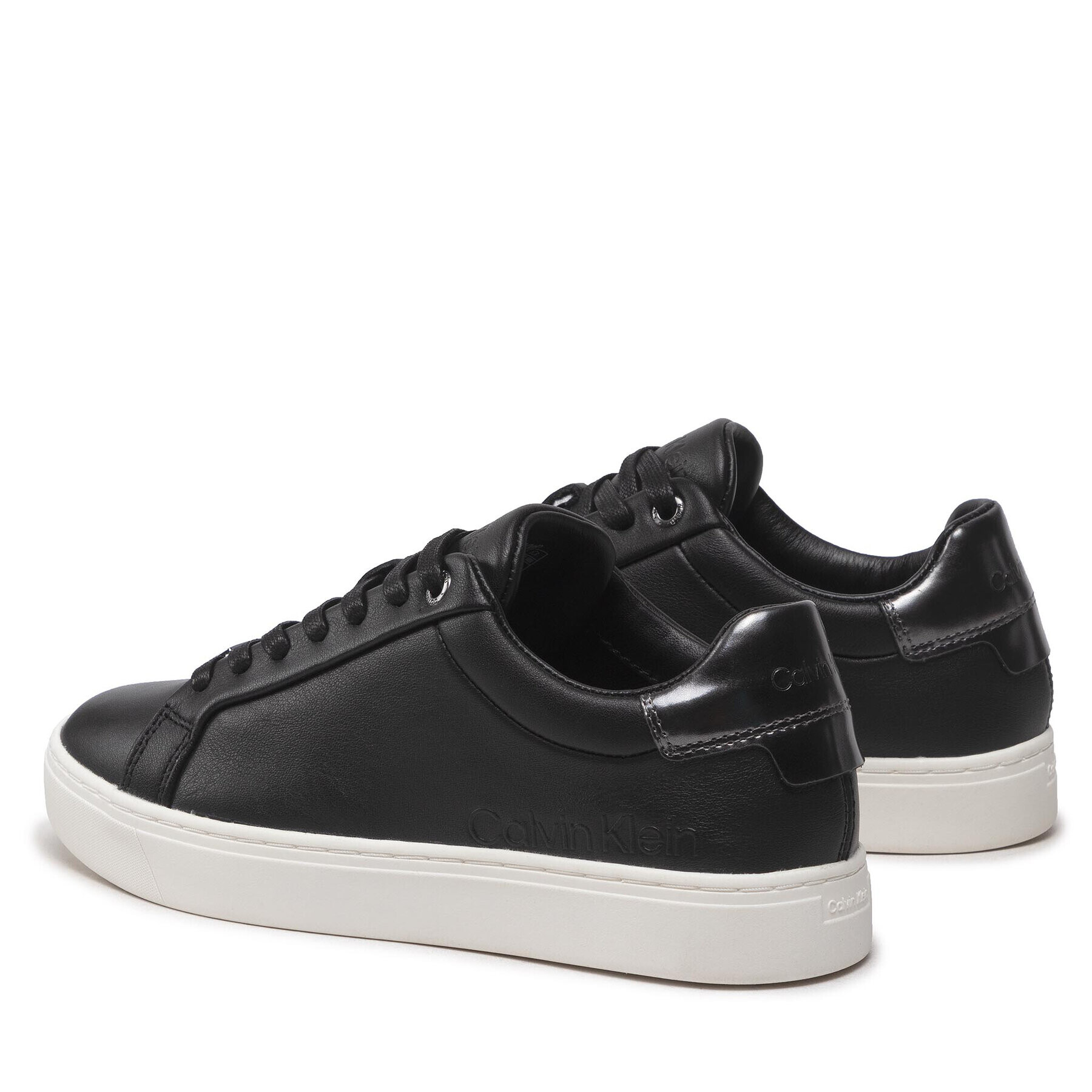 Calvin Klein Sneakersy Cupsole Lace Up-Lth HW0HW01326 Čierna - Pepit.sk