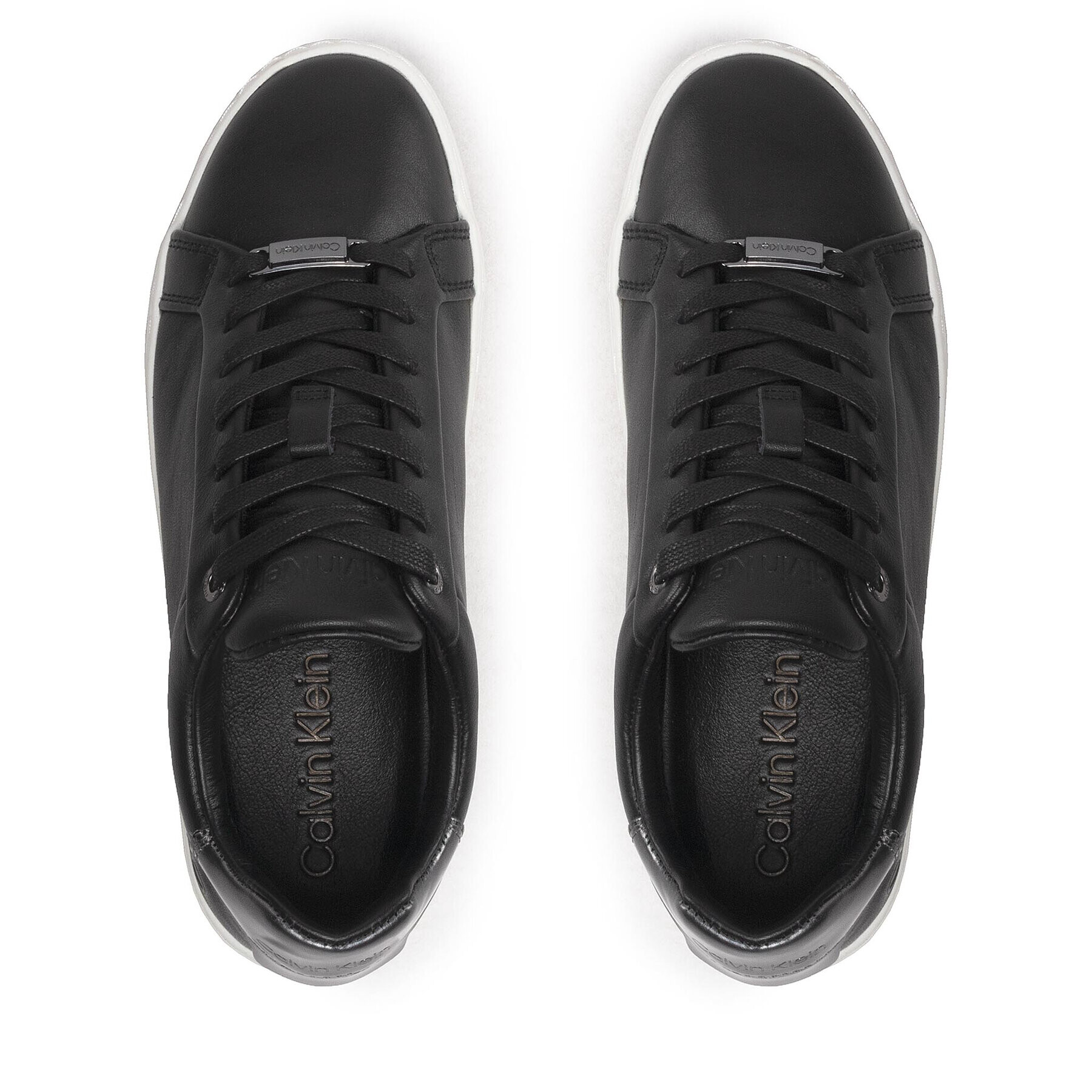 Calvin Klein Sneakersy Cupsole Lace Up-Lth HW0HW01326 Čierna - Pepit.sk