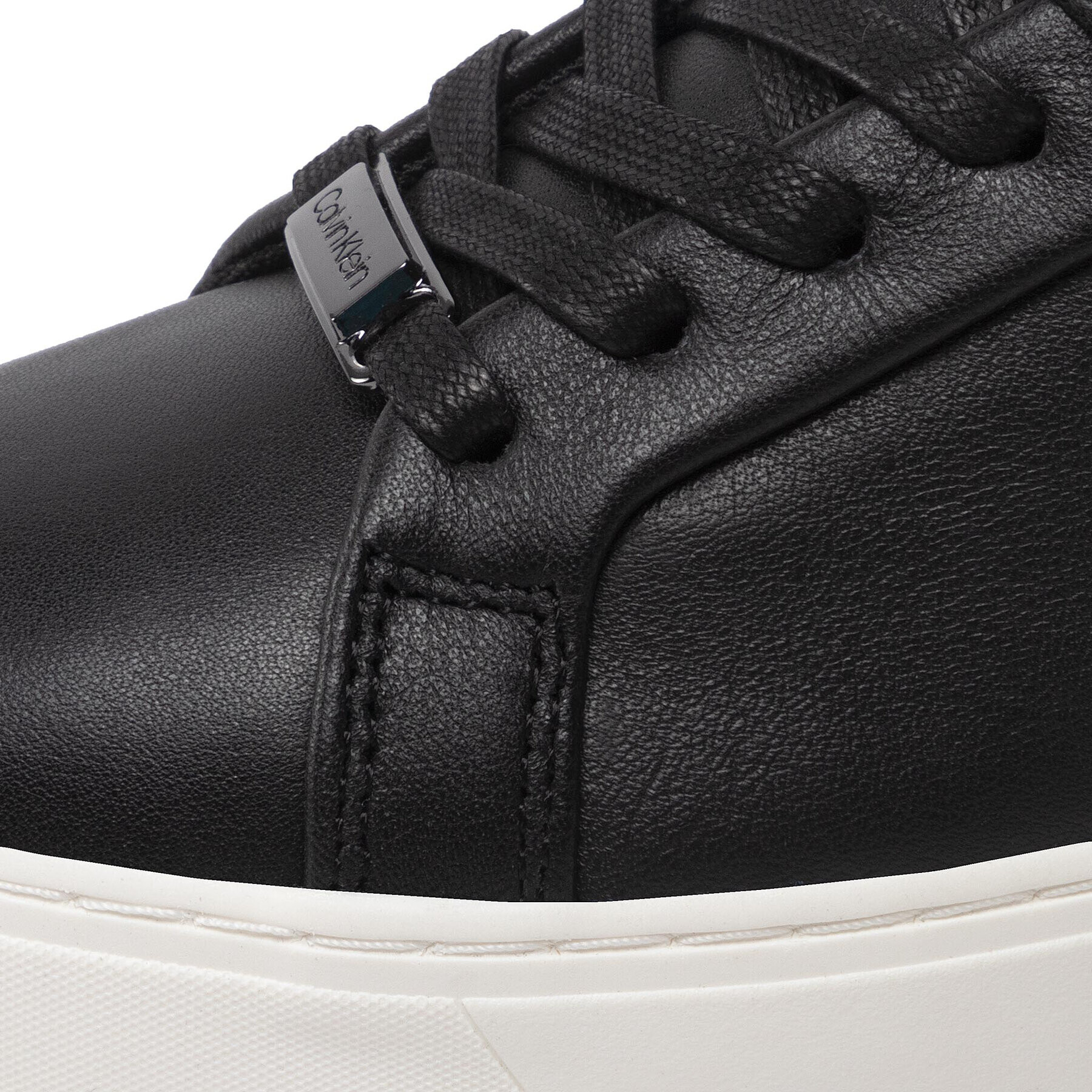 Calvin Klein Sneakersy Cupsole Lace Up-Lth HW0HW01326 Čierna - Pepit.sk