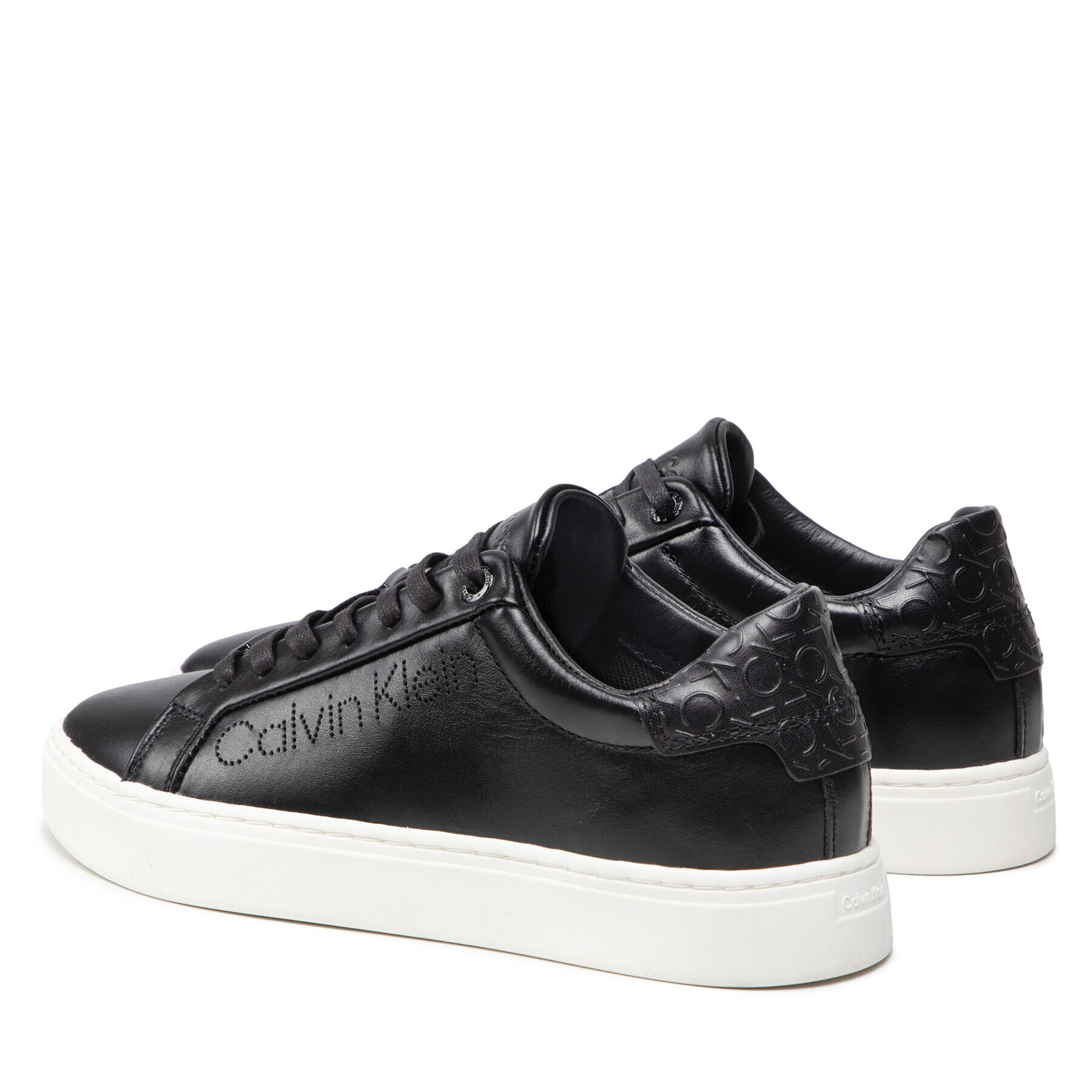 Calvin Klein Sneakersy Cupsole Lace Up Perf HW0HW00768 Čierna - Pepit.sk