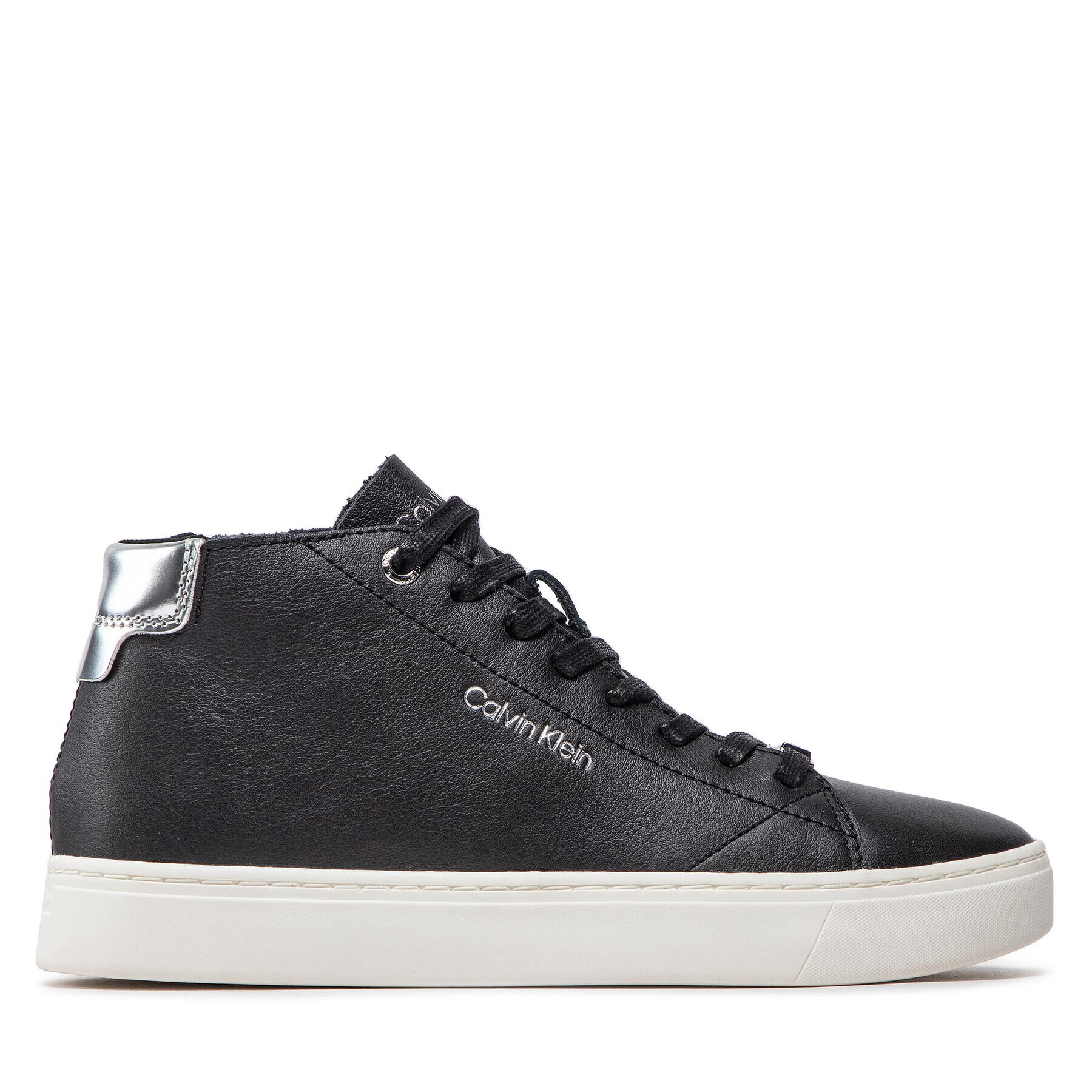 Calvin Klein Sneakersy Cupsole Unlined High Top-Lth HW0HW01052 Čierna - Pepit.sk