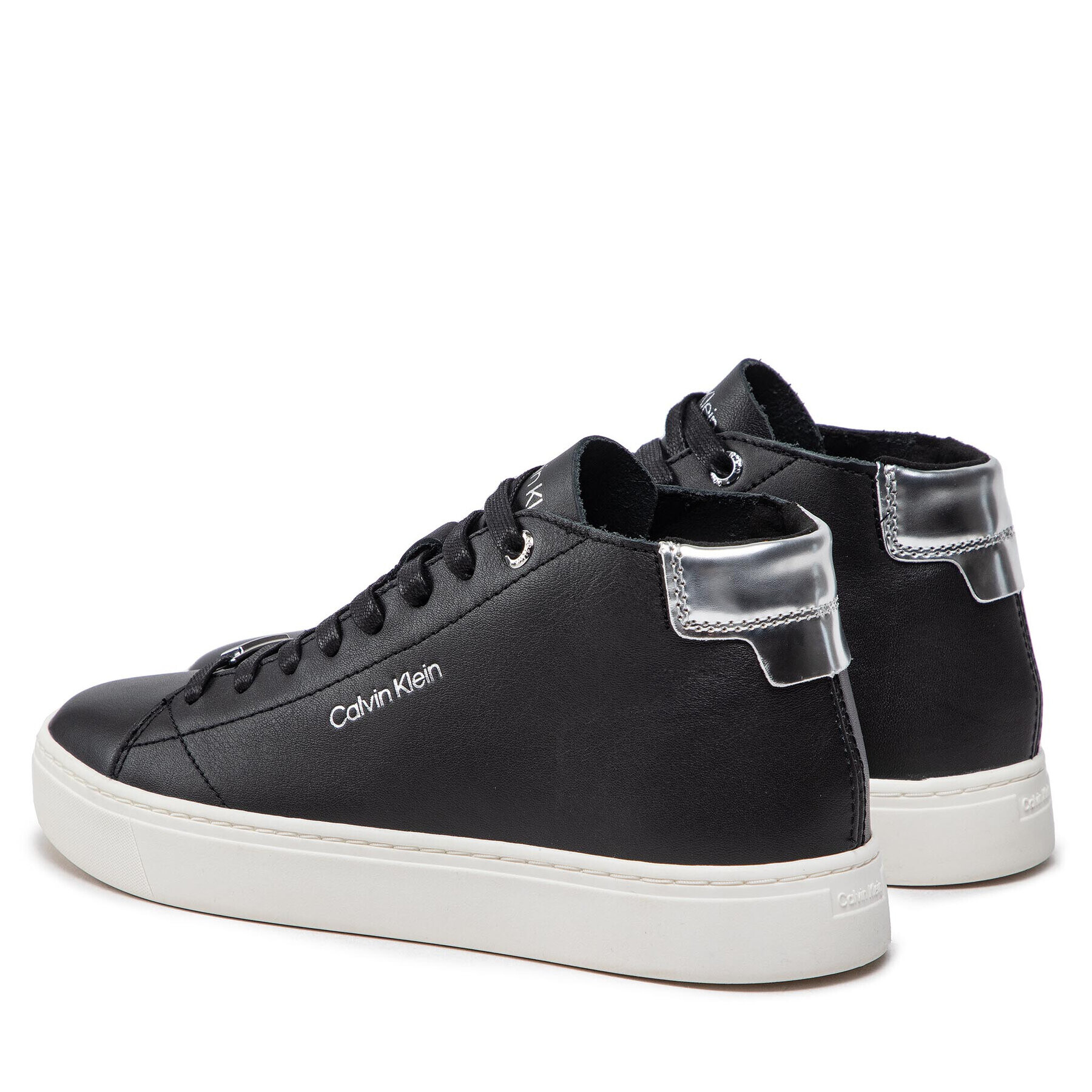 Calvin Klein Sneakersy Cupsole Unlined High Top-Lth HW0HW01052 Čierna - Pepit.sk