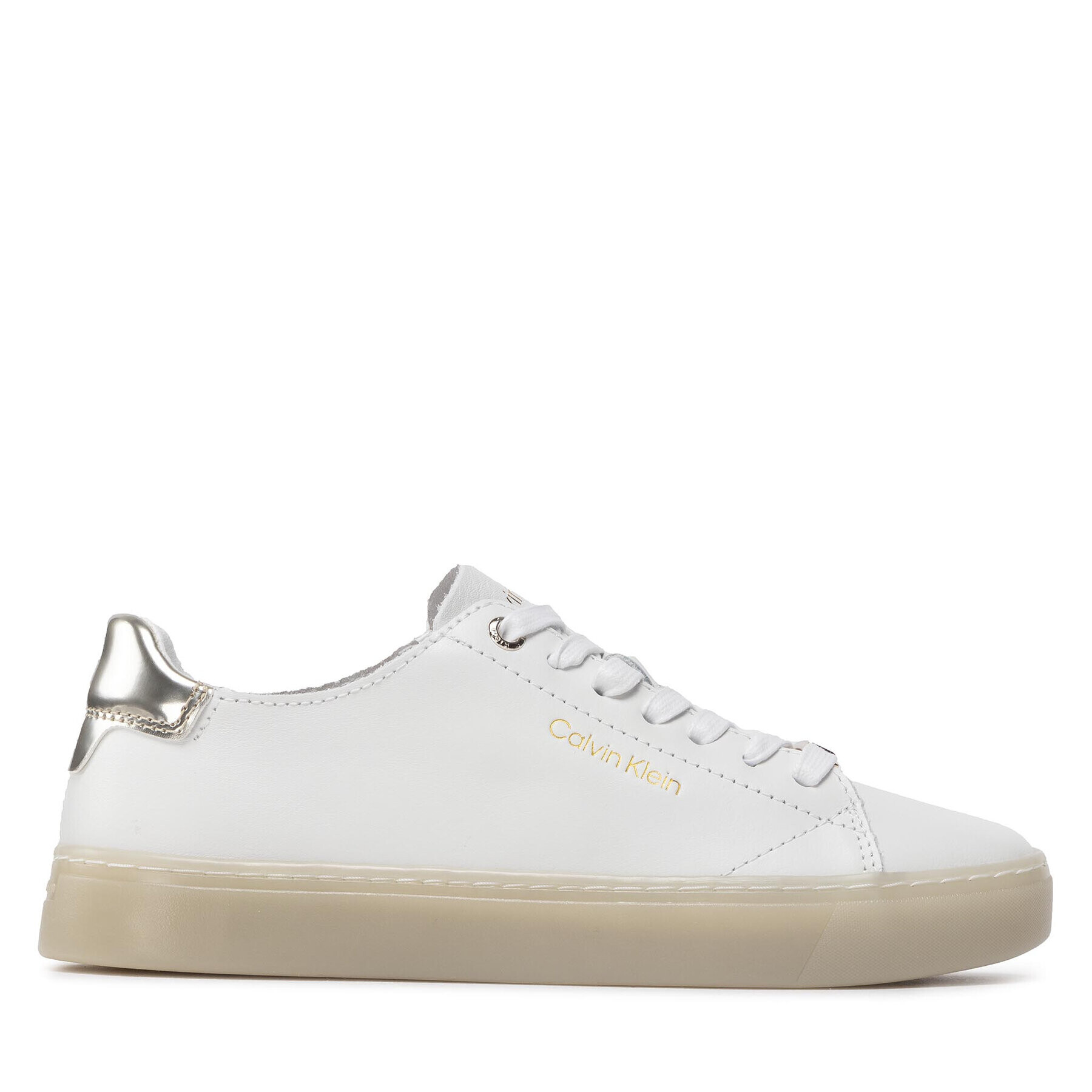 Calvin Klein Sneakersy Cupsole Unlined Lace Up-Lth HW0HW01055 Biela - Pepit.sk