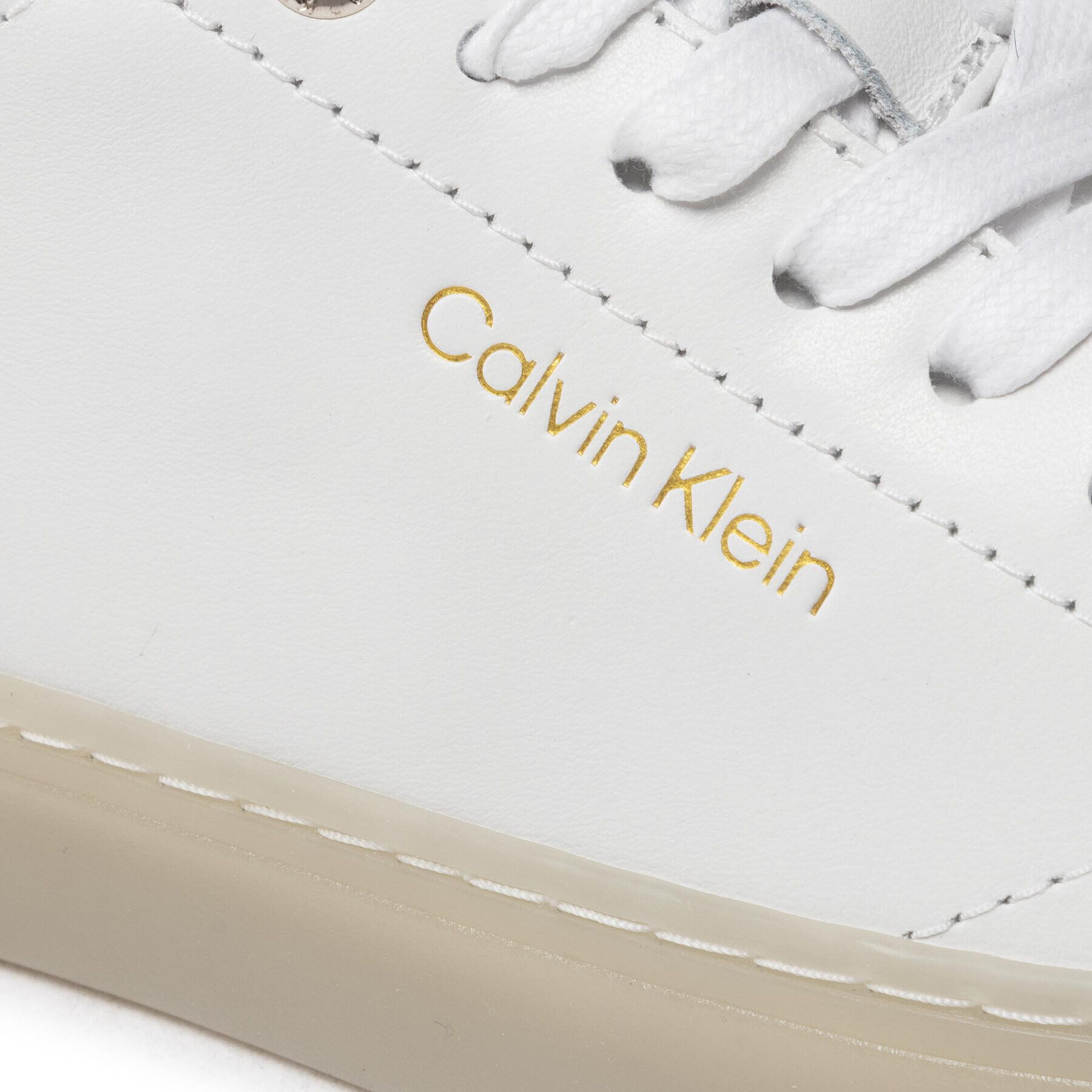 Calvin Klein Sneakersy Cupsole Unlined Lace Up-Lth HW0HW01055 Biela - Pepit.sk