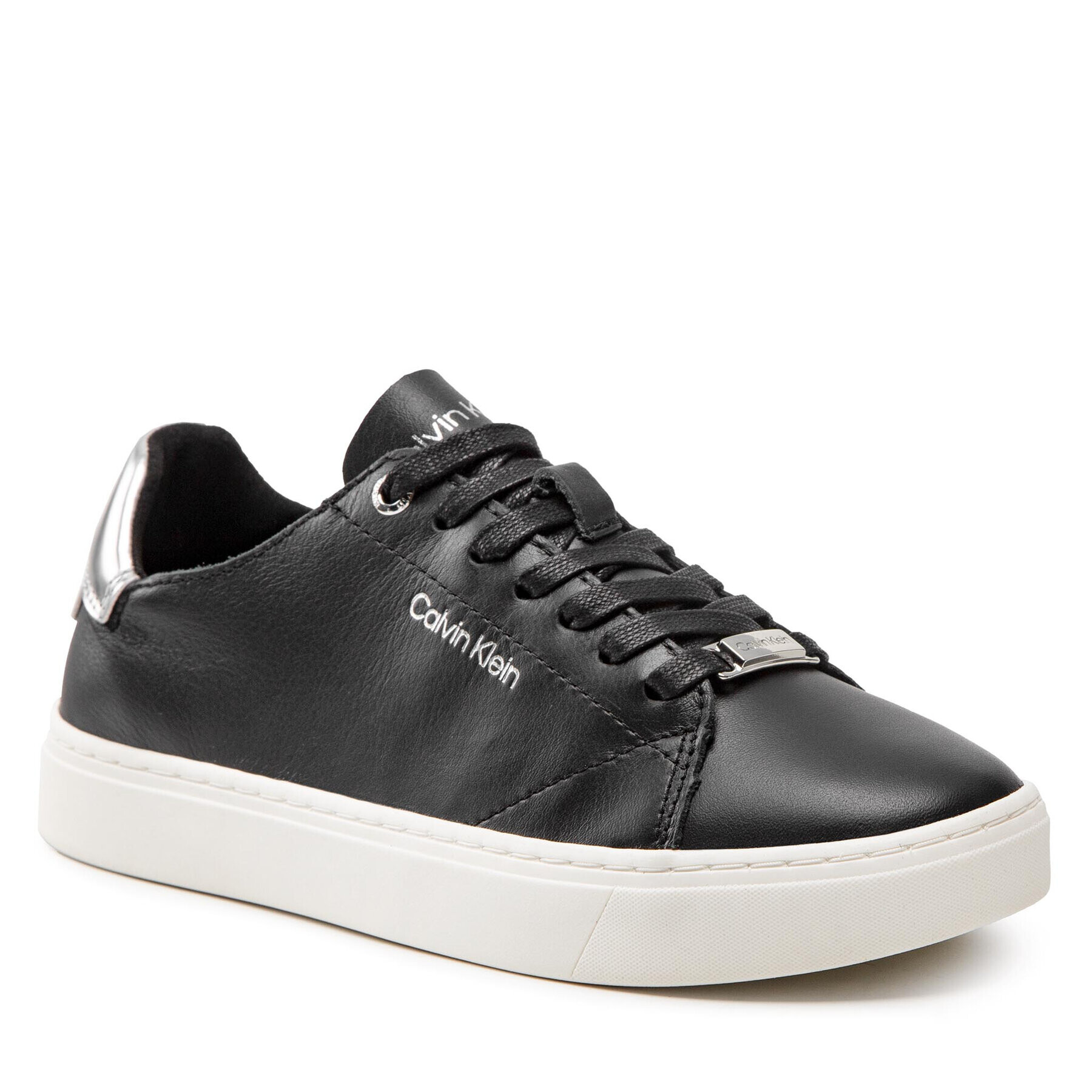 Calvin Klein Sneakersy Cupsole Unlined Lace Up-Lth HW0HW01055 Čierna - Pepit.sk