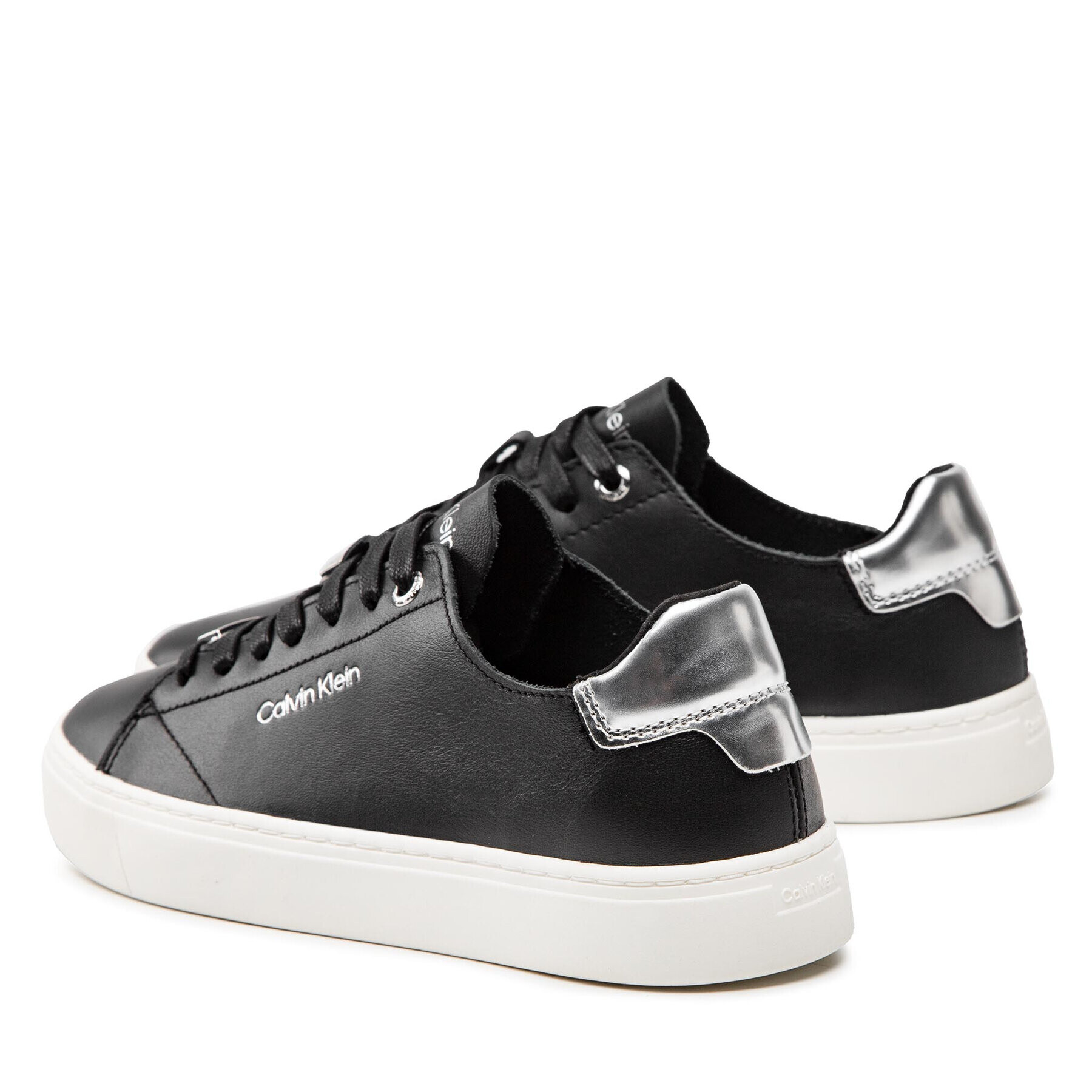 Calvin Klein Sneakersy Cupsole Unlined Lace Up-Lth HW0HW01055 Čierna - Pepit.sk