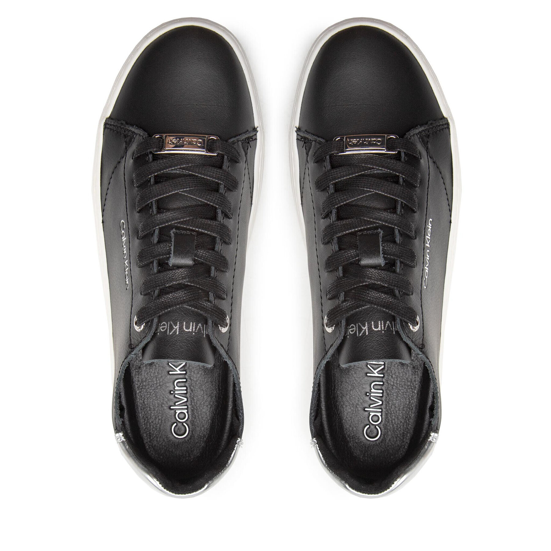 Calvin Klein Sneakersy Cupsole Unlined Lace Up-Lth HW0HW01055 Čierna - Pepit.sk