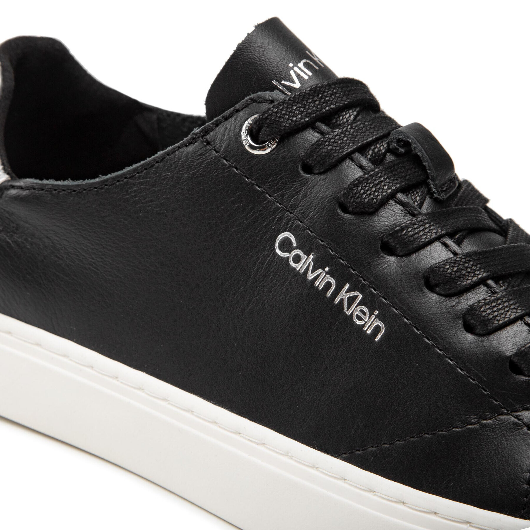 Calvin Klein Sneakersy Cupsole Unlined Lace Up-Lth HW0HW01055 Čierna - Pepit.sk